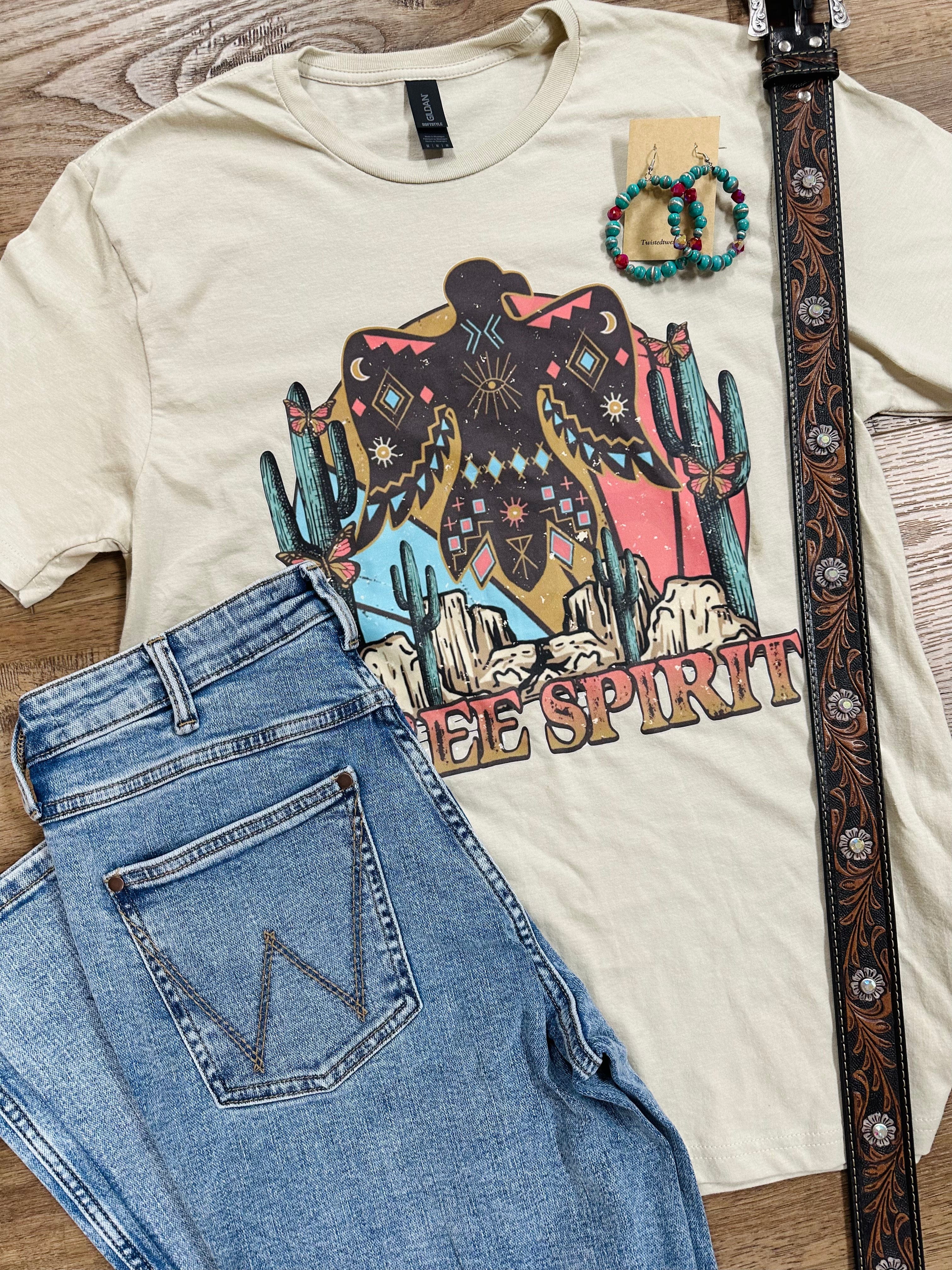 Women's Free Spirit Thunderbird Western Shirt - Vintage Style Floral Print Button-Up Top for Country Music Festivals & Rodeo Events