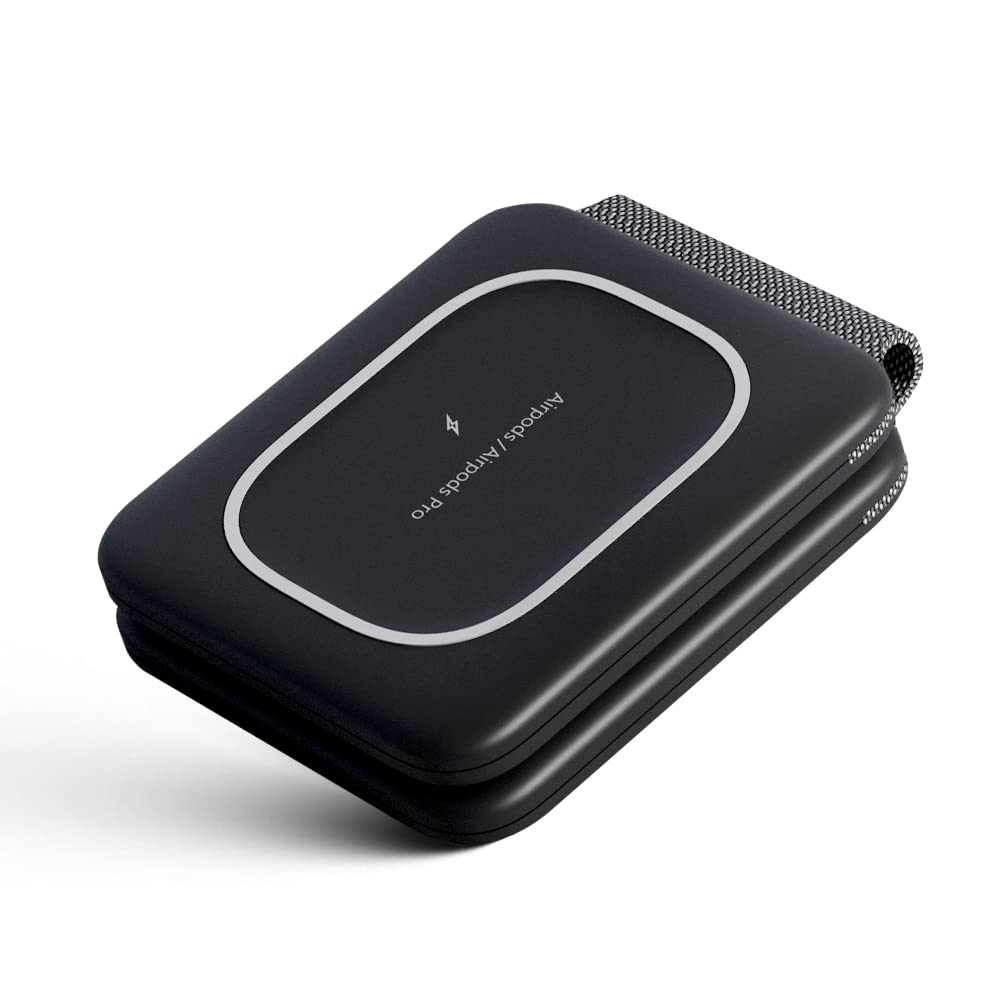 3 in 1 Portable Charging Station for iPhone, Apple Watch & AirPods - Fast Wireless Charger for Multiple Devices - Perfect for Travel, Office & Home Use (Black)