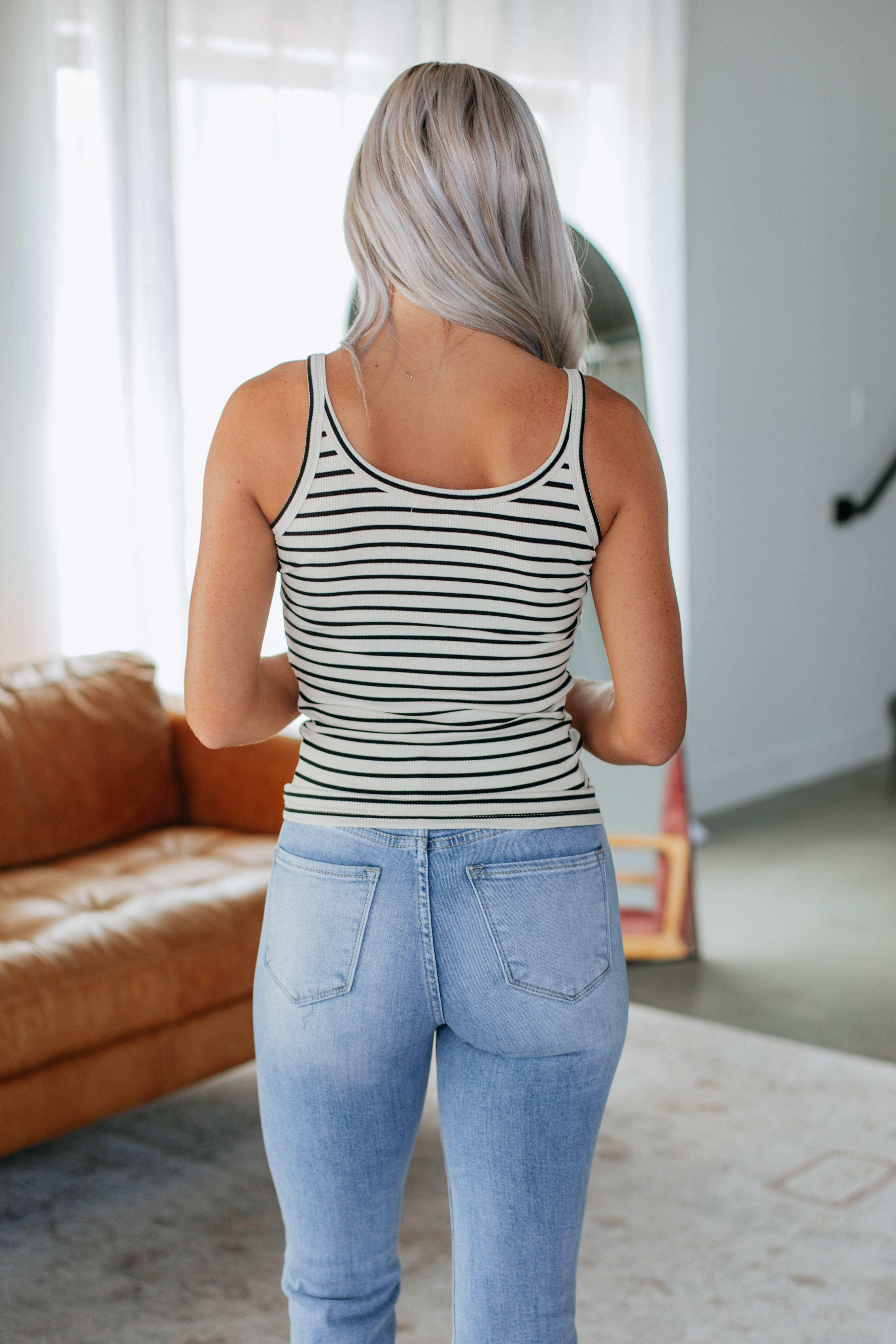 Charmaine Striped Tank Top for Women - Soft & Comfortable Summer Sleeveless Shirt - Perfect for Beach, Gym, and Casual Wear