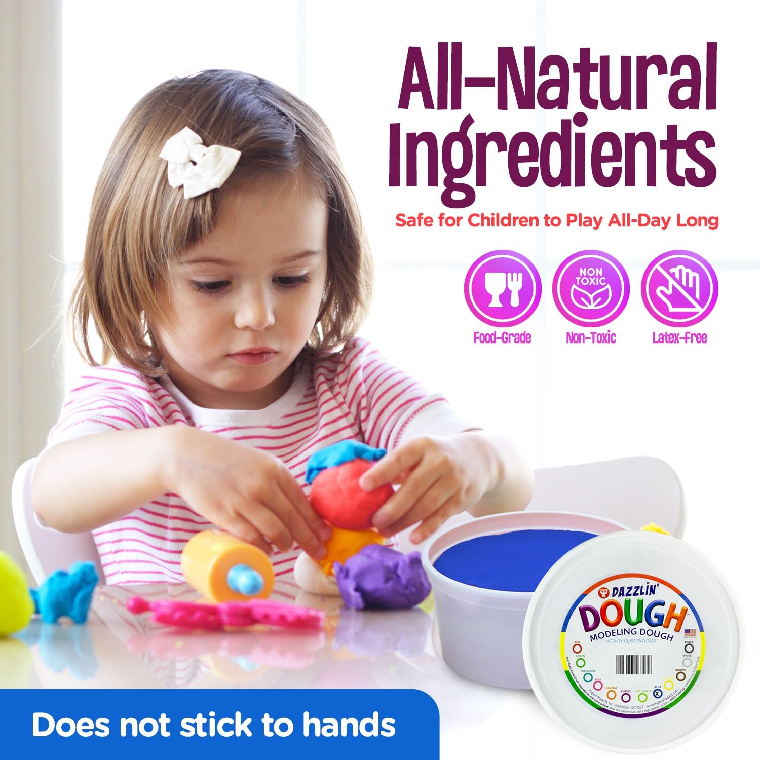 Hygloss 5lb Play Modeling Dough - Non-Toxic & Unscented Kids Art Supplies for Easter Baskets, Classroom Crafts & Party Favors - Safe Sensory Play Dough for Children's Creative Activities