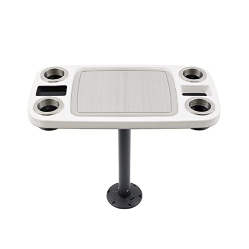 Glossy White Table/Black Leg W/Titanium Grey Mat