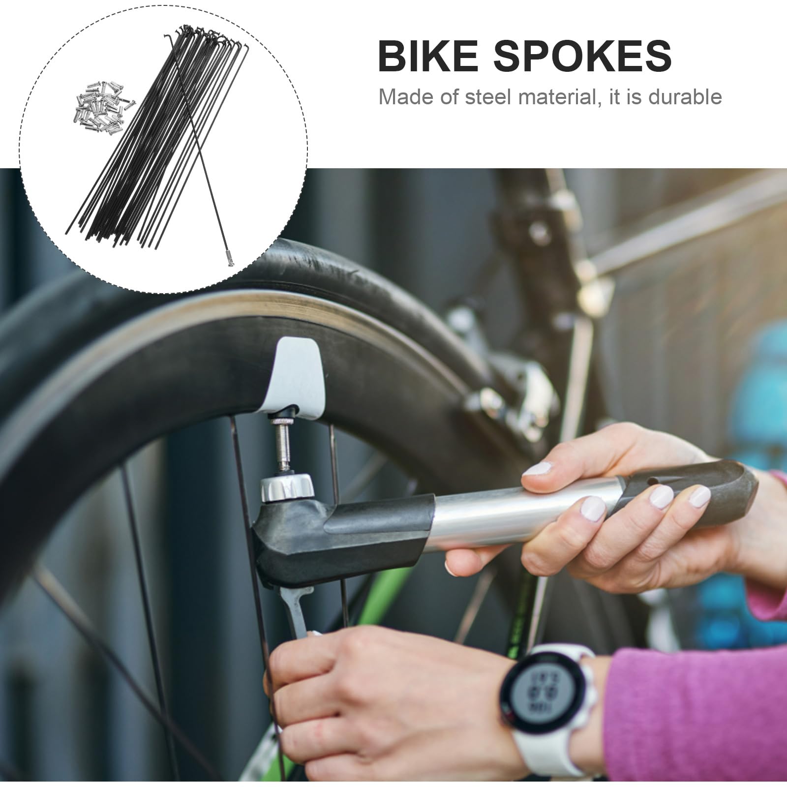 36Pcs 14G J Bend Bicycle Steel Spokes - 260mm Replacement Spokes for Mountain Bike & Road Bike - Durable Bike Wheel Spokes for Cycling Maintenance & Repair