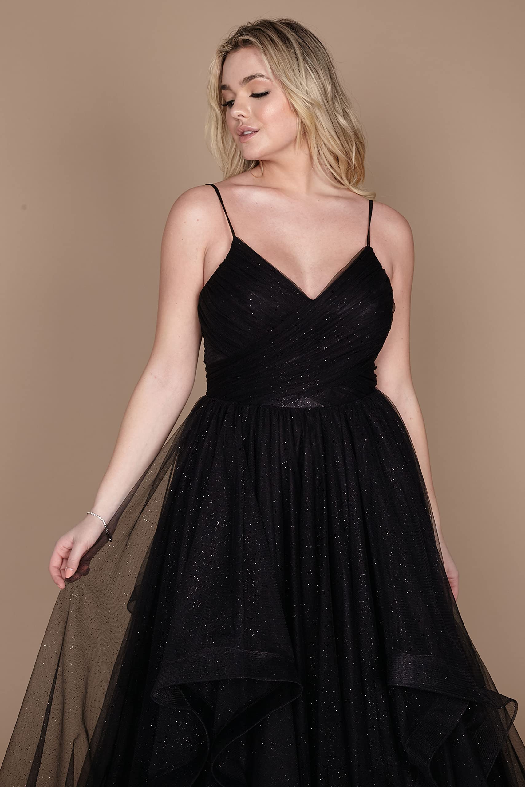 Sparkling Long Formal Ball Gown by Dylan & Davids - Elegant Prom, Evening Gown for Women - Perfect for Weddings, Galas & Special Occasions