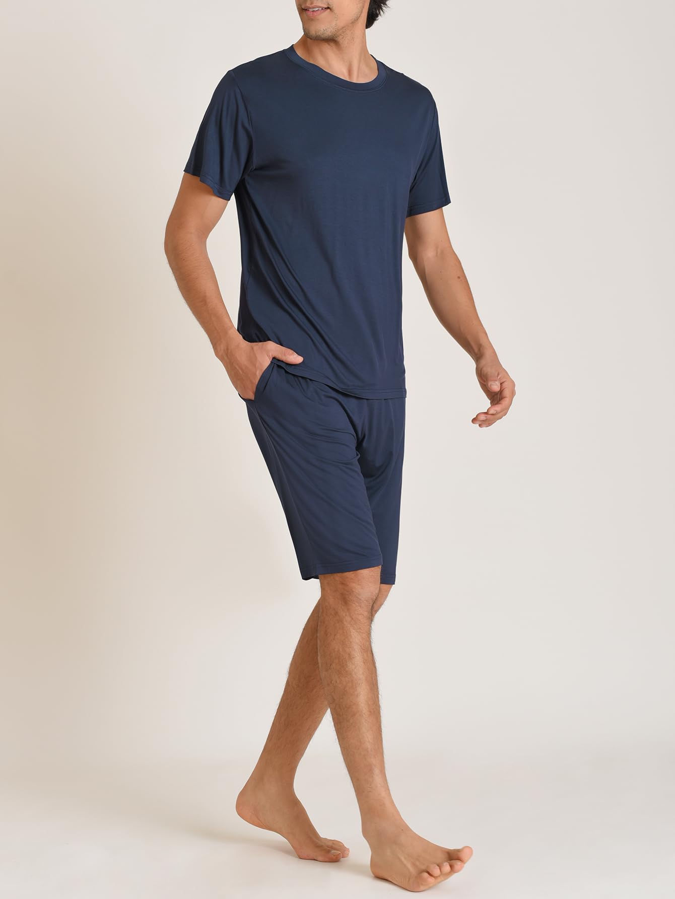 Latuza Men's Viscose Pajama Set - Soft & Breathable Sleepwear Shorts for Summer Nights | Lounge & Home Comfort