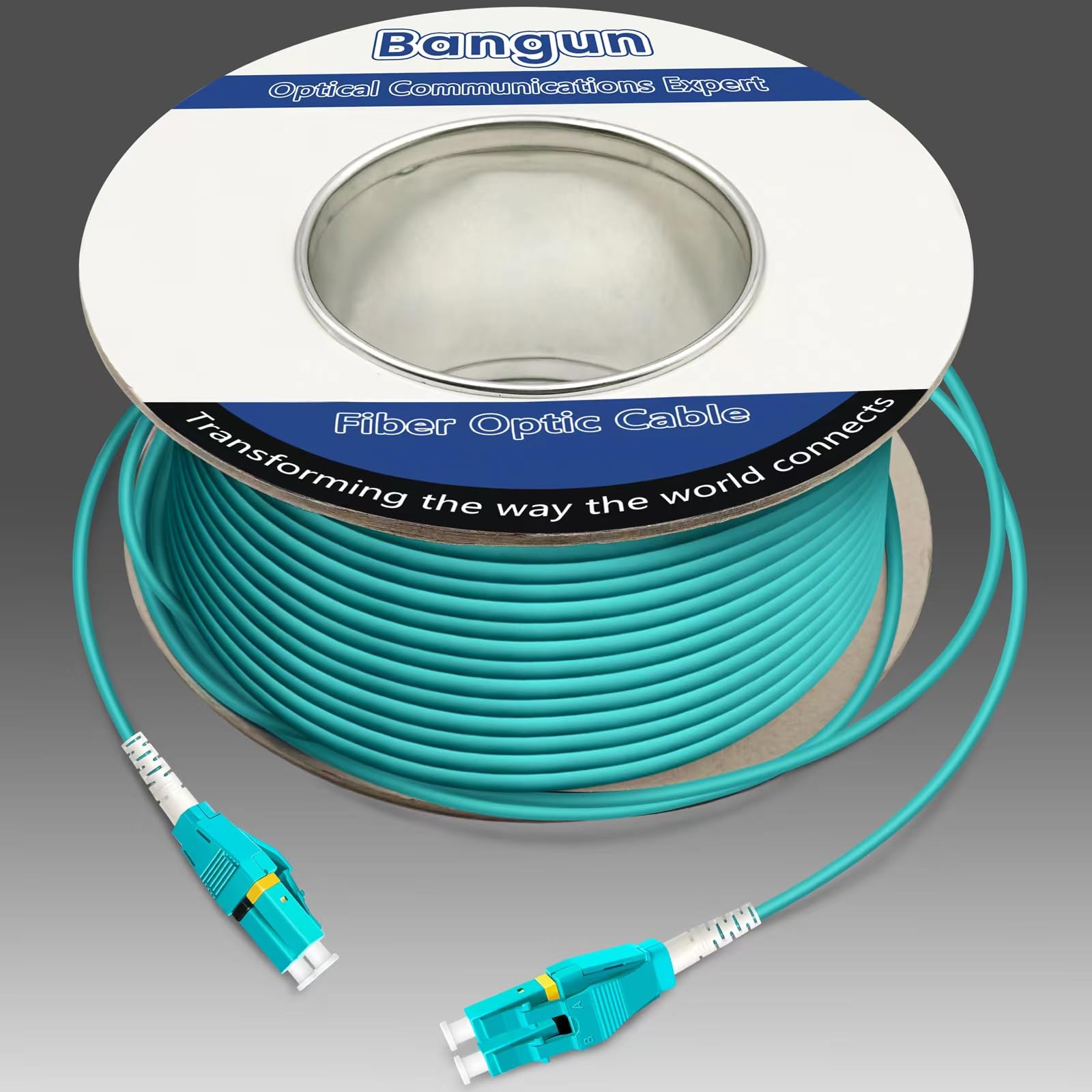 100M OM3 LC to LC Fiber Optic Patch Cable - 10G Multimode Duplex 50/125 LSZH Aqua - High-Speed Data Center & Server Room Connectivity Solution