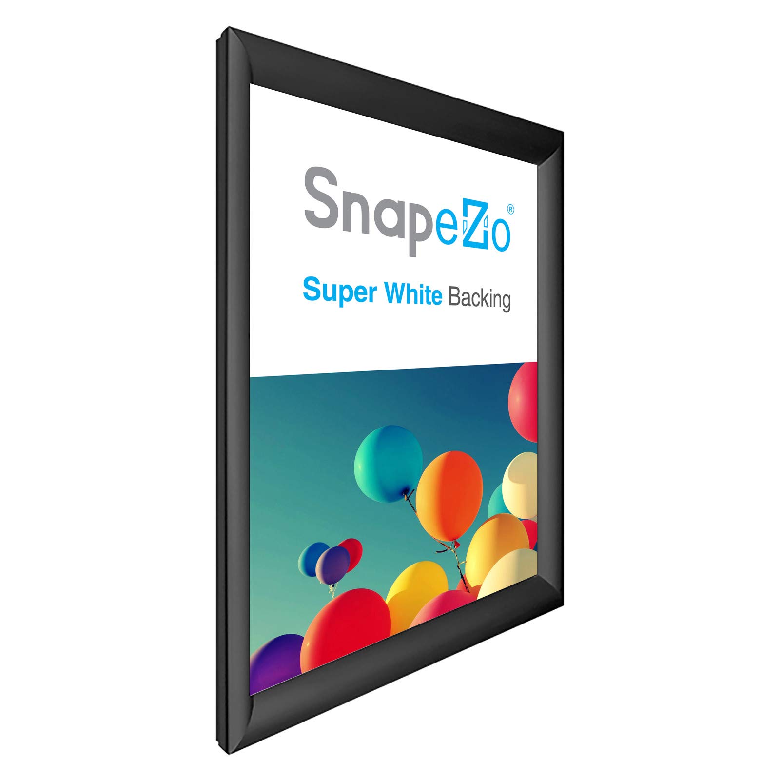 SnapeZo 29x40 Inches Black Aluminum Poster Frame - 1.2 Inch Front-Loading Snap Frame for Wall Mounting | Premium Series for Home, Office & Commercial Displays