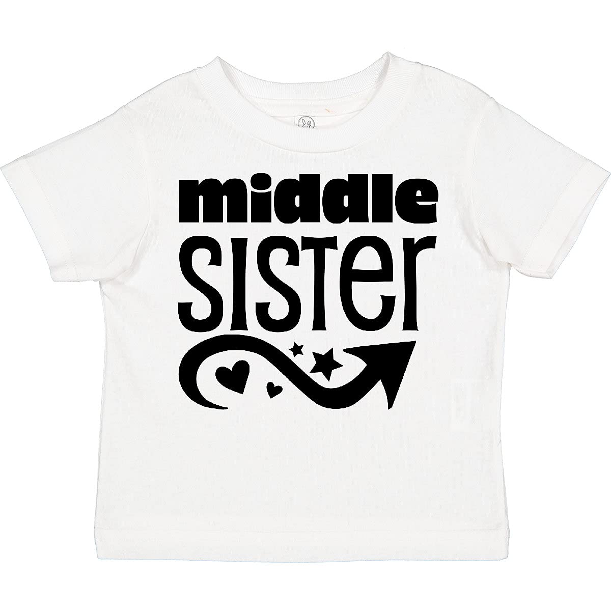 Inktastic Middle Sister Toddler T-Shirt - Cute Sibling Matching Outfits for Family Photos & Special Occasions