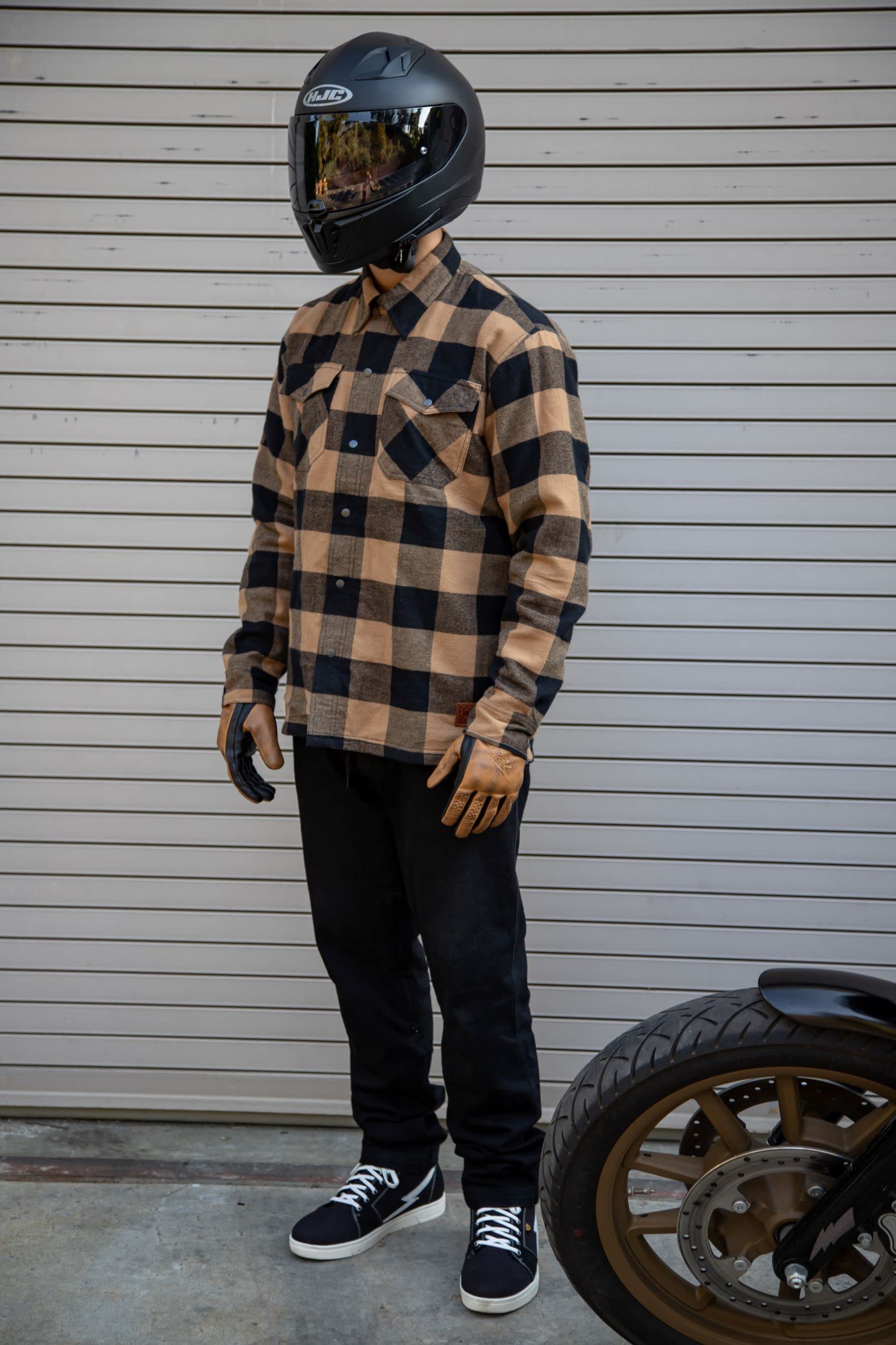 Cortech Bender CE Armor Motorcycle Flannel Shirt - Protective Riding Gear for Men | Street & Adventure Biking