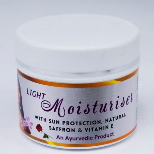 Light Moisturizer with SPF - Infused with Saffron, Jojoba Oil & Vitamin E for Hydration & Sun Protection | Perfect for Daily Skincare & Outdoor Activities