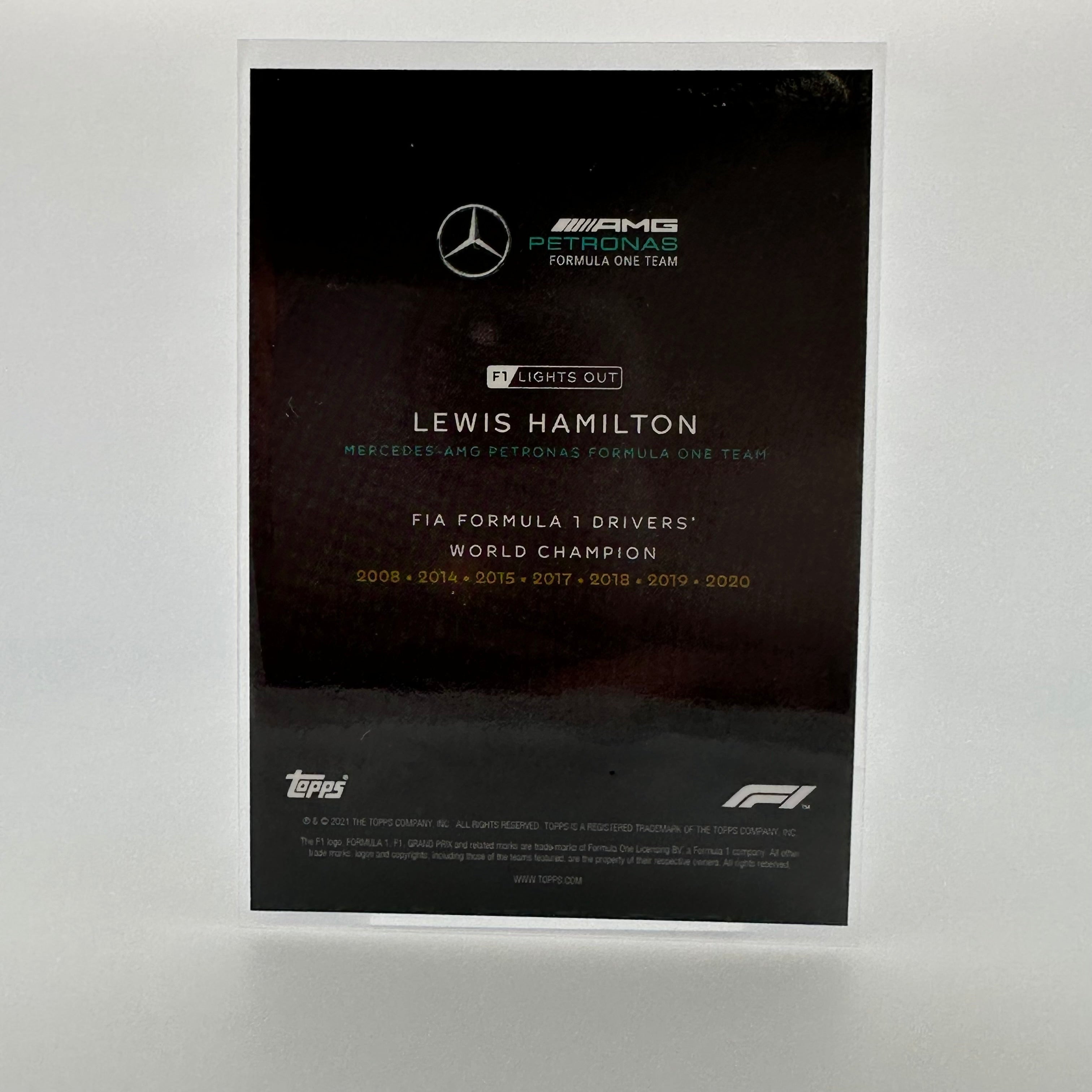 Lewis Hamilton 2022/25 F1 World Champion Purple Parallel Collectible Card - Perfect for Racing Fans & Memorabilia Collectors