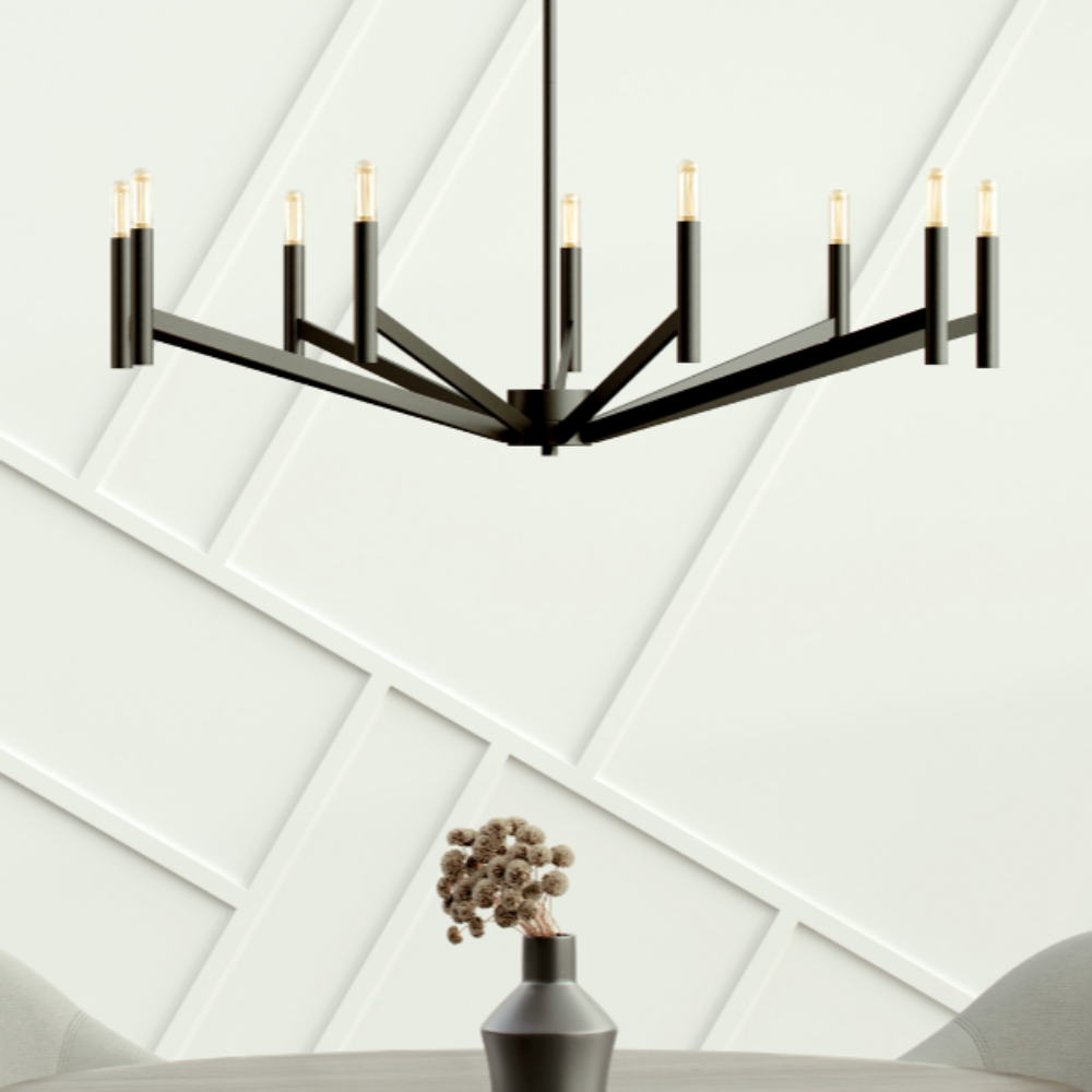 Devi Chandelier - Elegant Modern Crystal Ceiling Light Fixture for Dining Room, Living Room & Bedroom | Perfect for Home Decor, Wedding & Party Lighting