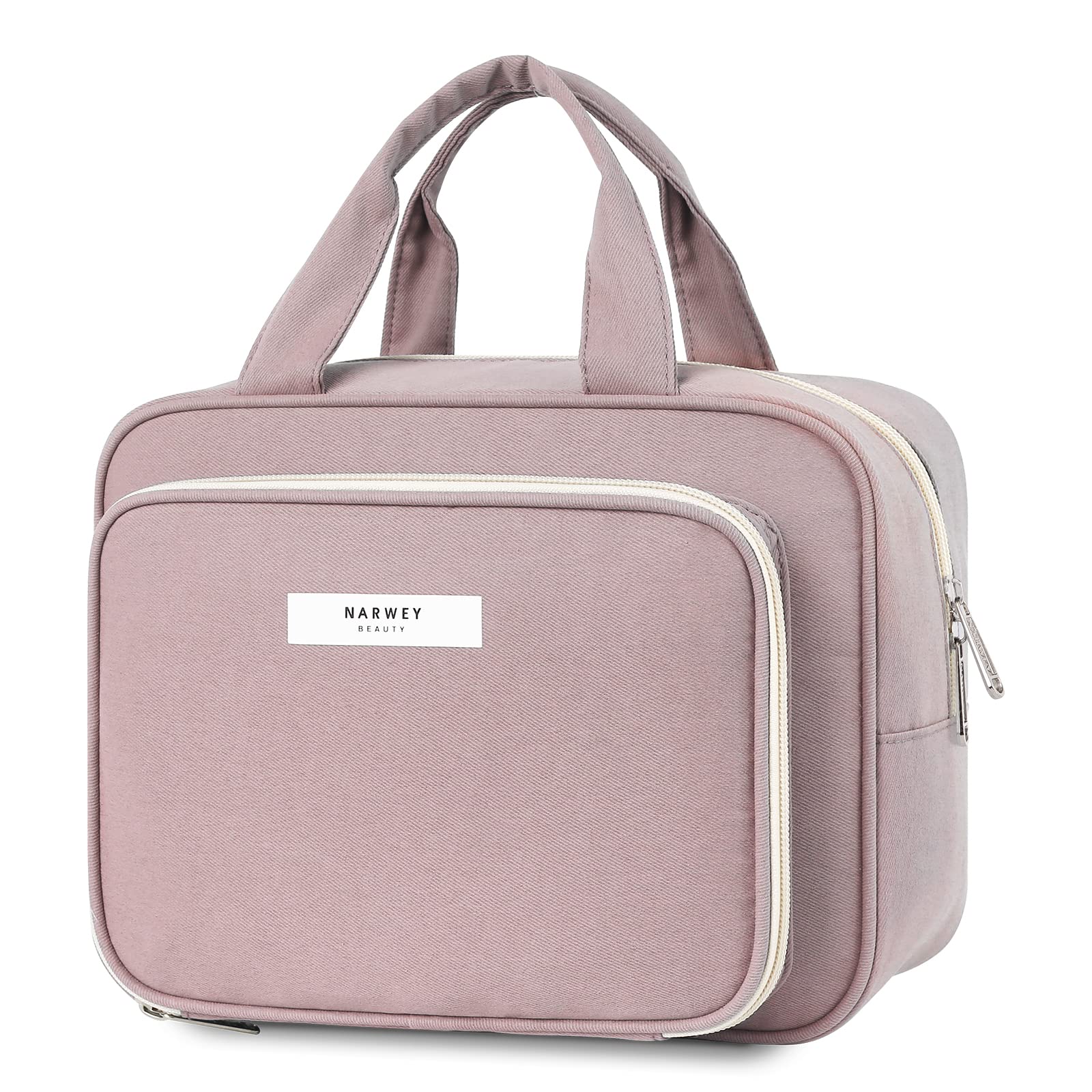Large Travel Toiletry Bag for Women - Full Size Cosmetic & Makeup Organizer with Multiple Pockets (Dusty Rose) | Perfect for Vacation, Gym, Business Trips & Weekend Getaways