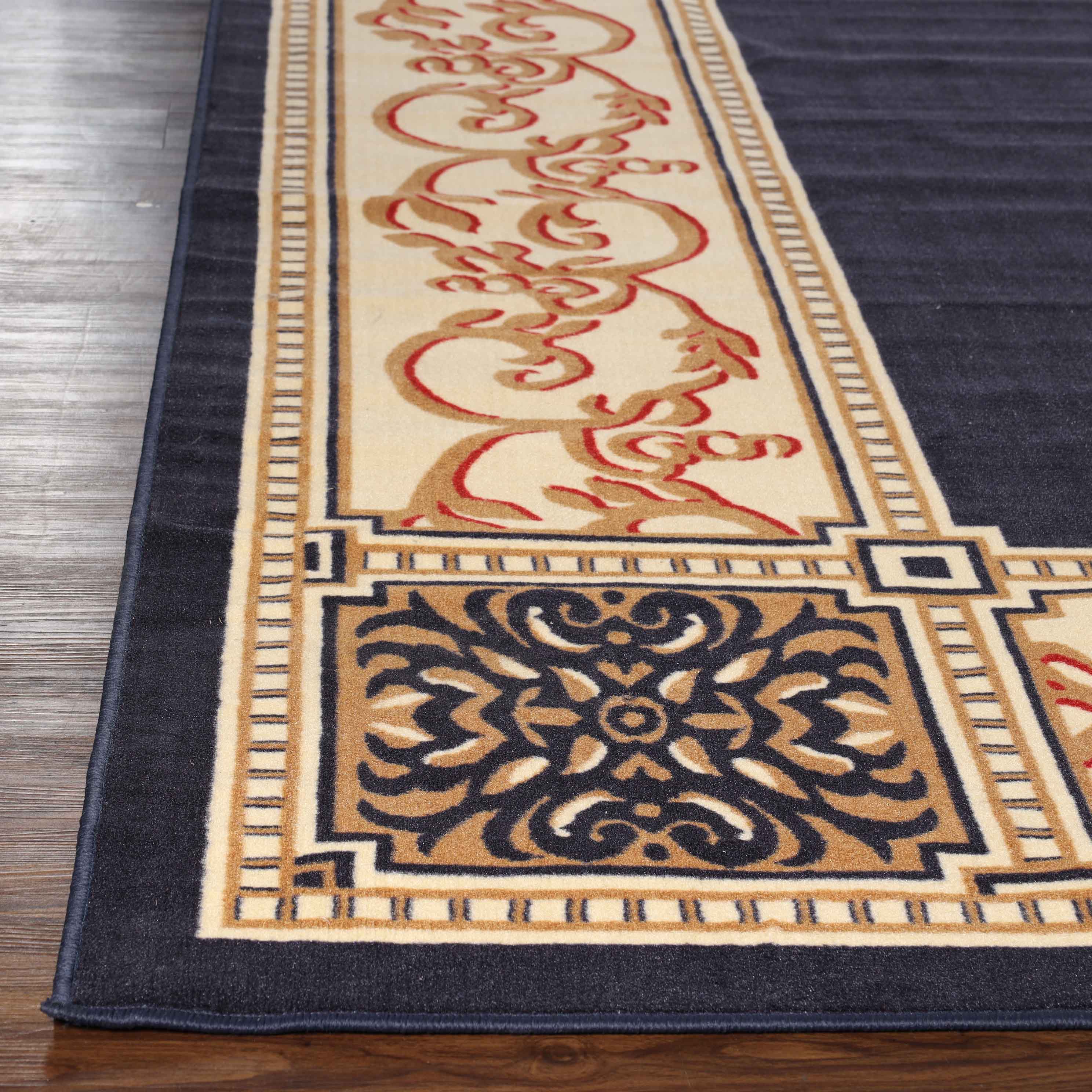 Large Medallion Modern Bohemian Indoor Area Rug or Runner - Perfect for Living Room, Bedroom & Boho Home Decor