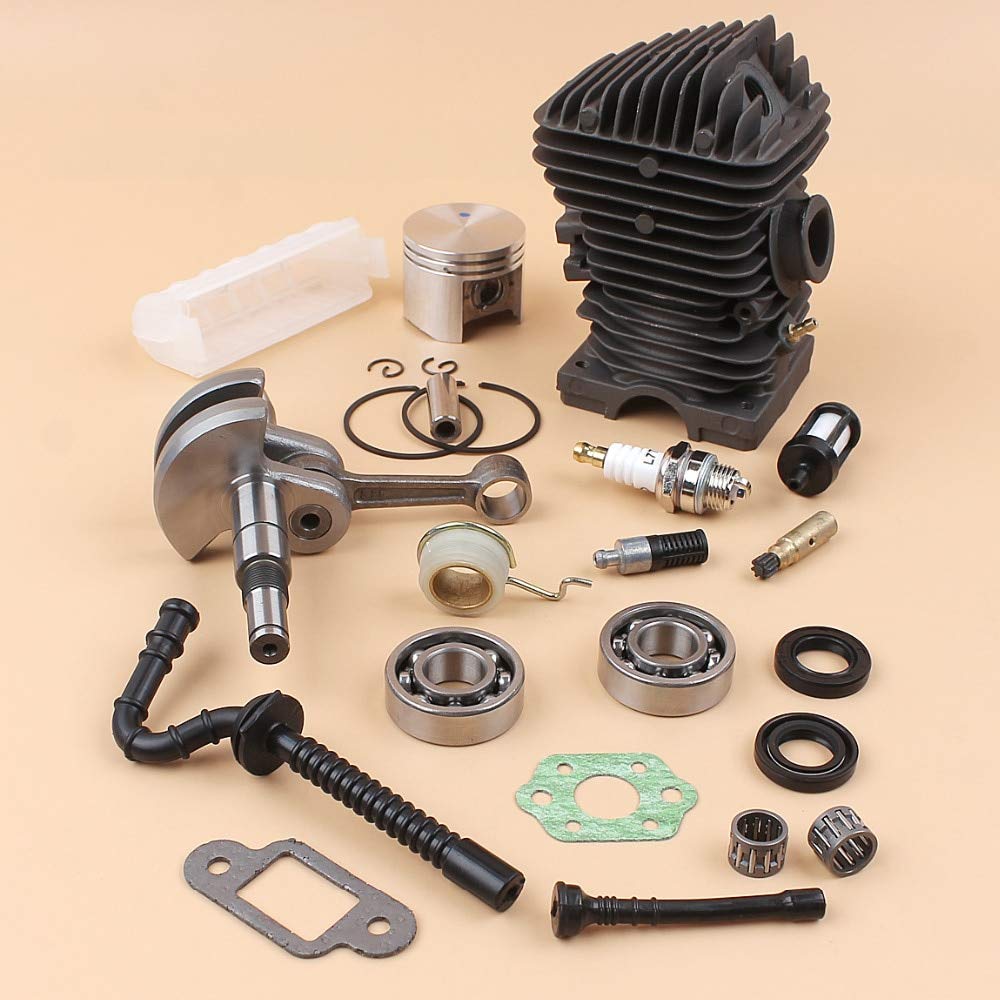Stihl MS250 MS230 025 023 Chainsaw Replacement Parts Kit - 42.5mm Piston Cylinder Crankshaft Bearing Oil Pump Seal - Compatible with MS 250 230 - Perfect for Chainsaw Repair & Maintenance