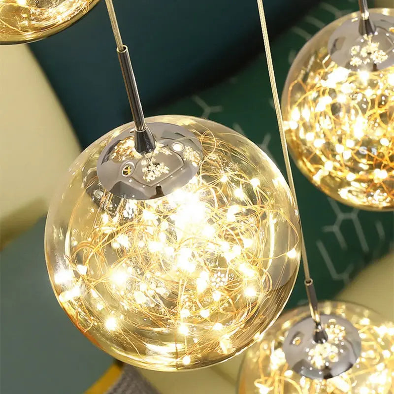 Modern Spiral Chandelier - Elegant Staircase Lighting Fixture for Home & Hotel Decor | Perfect for Foyers, Living Rooms and Grand Entrances