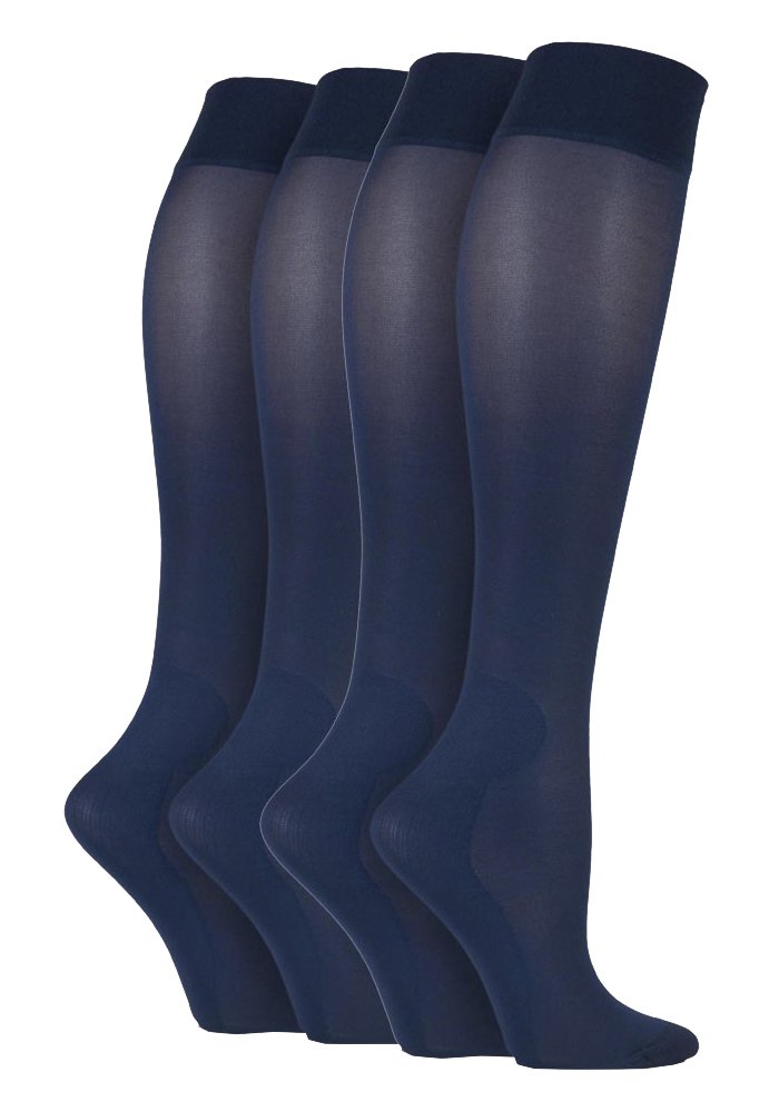 IOMI - 2 Pack Women's Knee High 40 Den Graduated Compression Socks for Energy & Circulation - Perfect for Running, Travel & Work