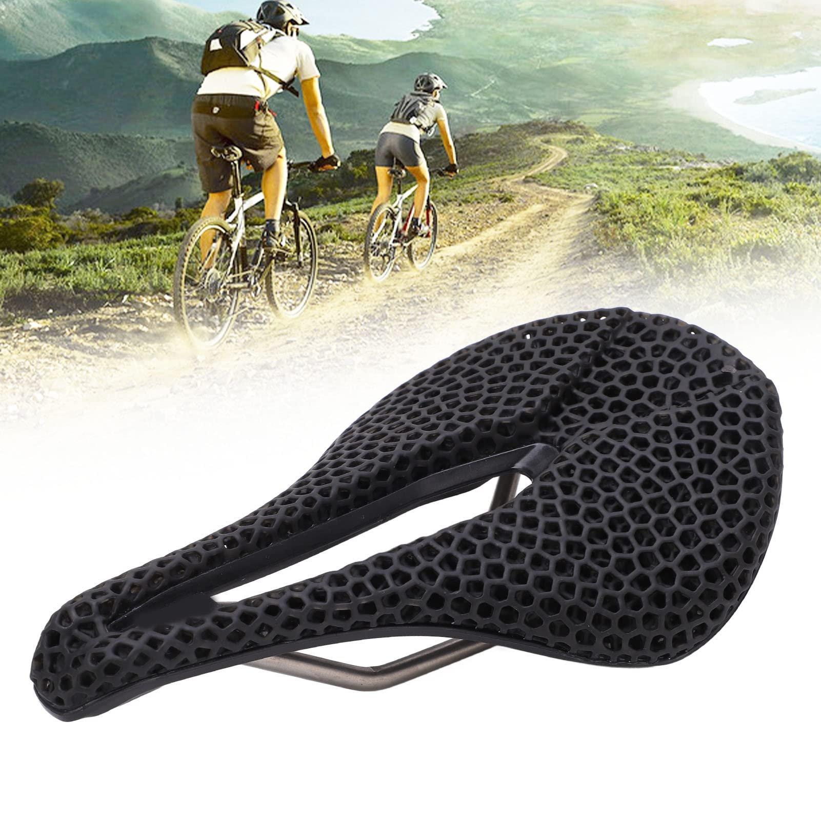 3D Printed Beehive Bike Saddle - Shockproof & Comfortable Bicycle Seat Replacement for Road Bikes | Perfect for Long Distance Cycling & Commuting