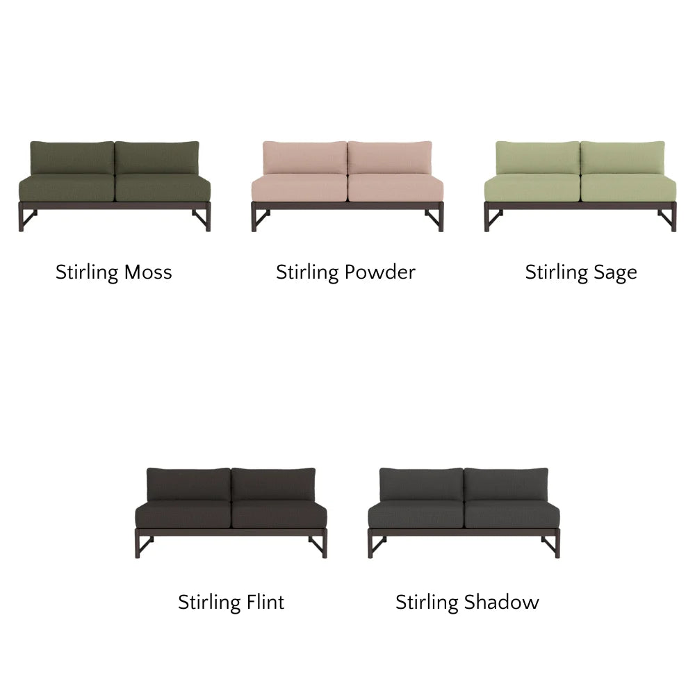 Breeze XL Outdoor 2-Seat Armless Sofa - Waterproof Patio Furniture for Garden, Poolside & Balcony Relaxation