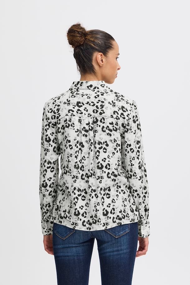 Stylish Pam Shirt in Slate Leopard Print - Trendy Women's Fashion Top for Casual Wear, Office & Date Nights