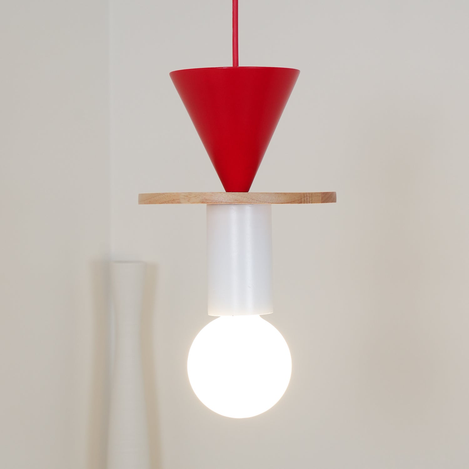 Modern Geometric Building Blocks Pendant Lamp - Stylish LED Hanging Light for Living Room, Bedroom, or Dining Room Decor