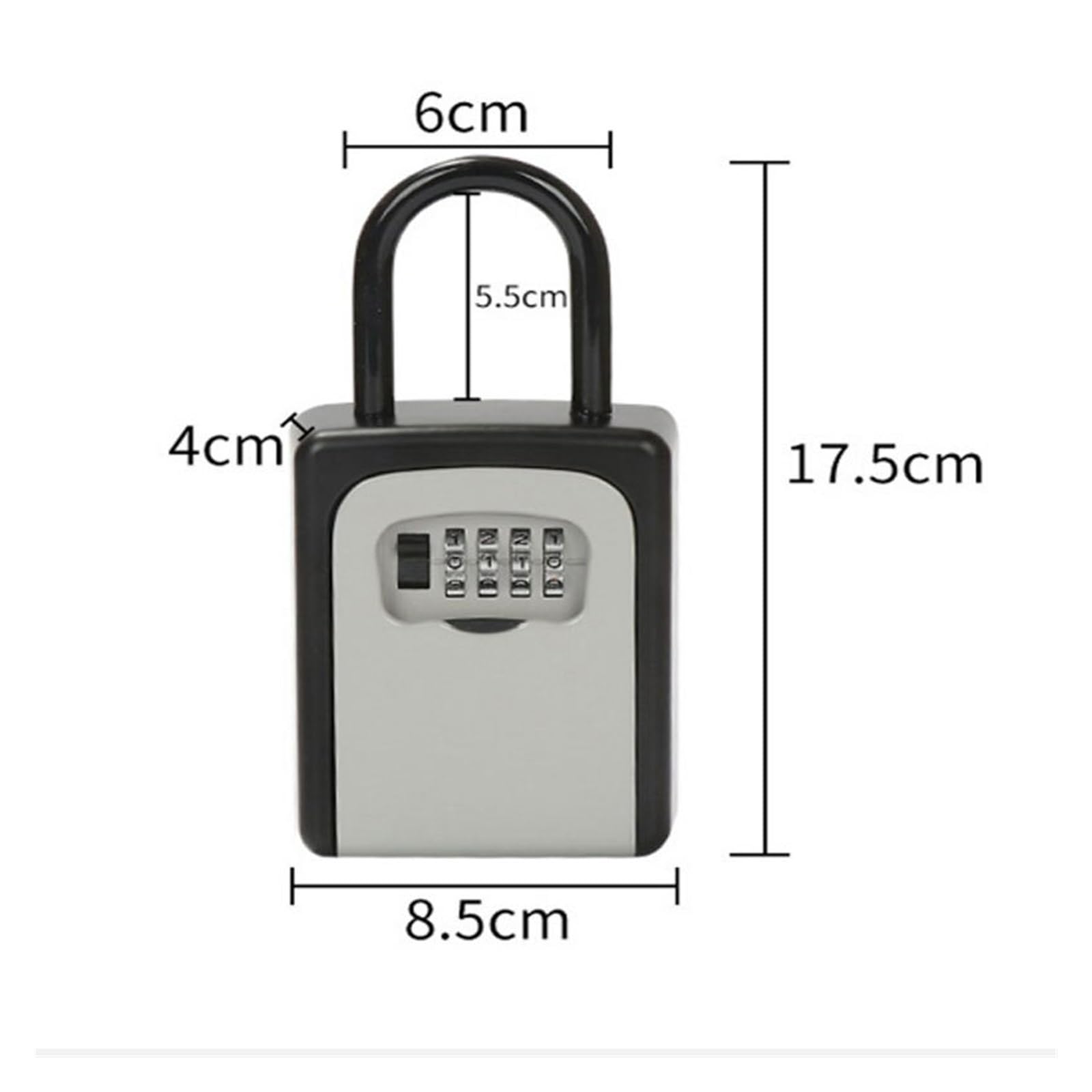 **Wall Mounted Key Lock Box - 4 Digit Combination Key Safe, Weatherproof Aluminum Alloy Key Storage Box for Home, Office & Outdoor Use - Durable Metal Security Box**