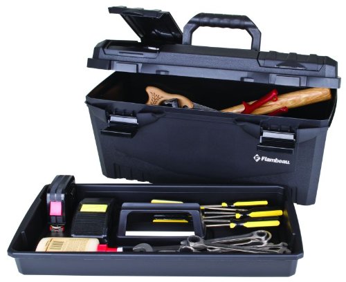 Flambeau 6520FH 20-Inch Waterproof Tool Storage Box with Removable Tray | Heavy-Duty Dry Box for Tools, Fishing Gear & Outdoor Equipment | Ideal for Job Sites, Workshops & Marine Use