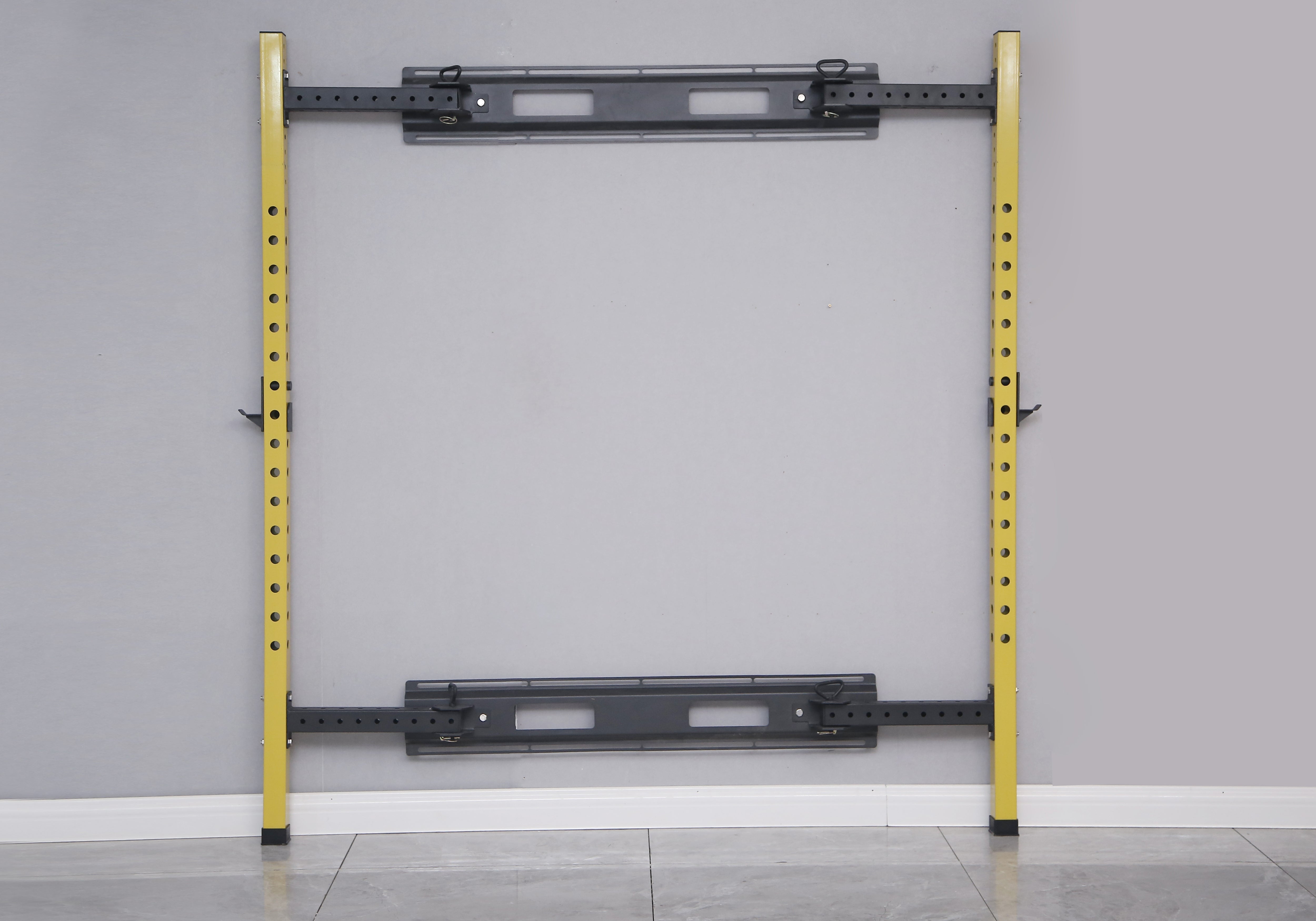HulkFit Pro Series Wall Mounted Power Rack - 1000lb Weight Capacity for Home Gym Strength Training & CrossFit Workouts