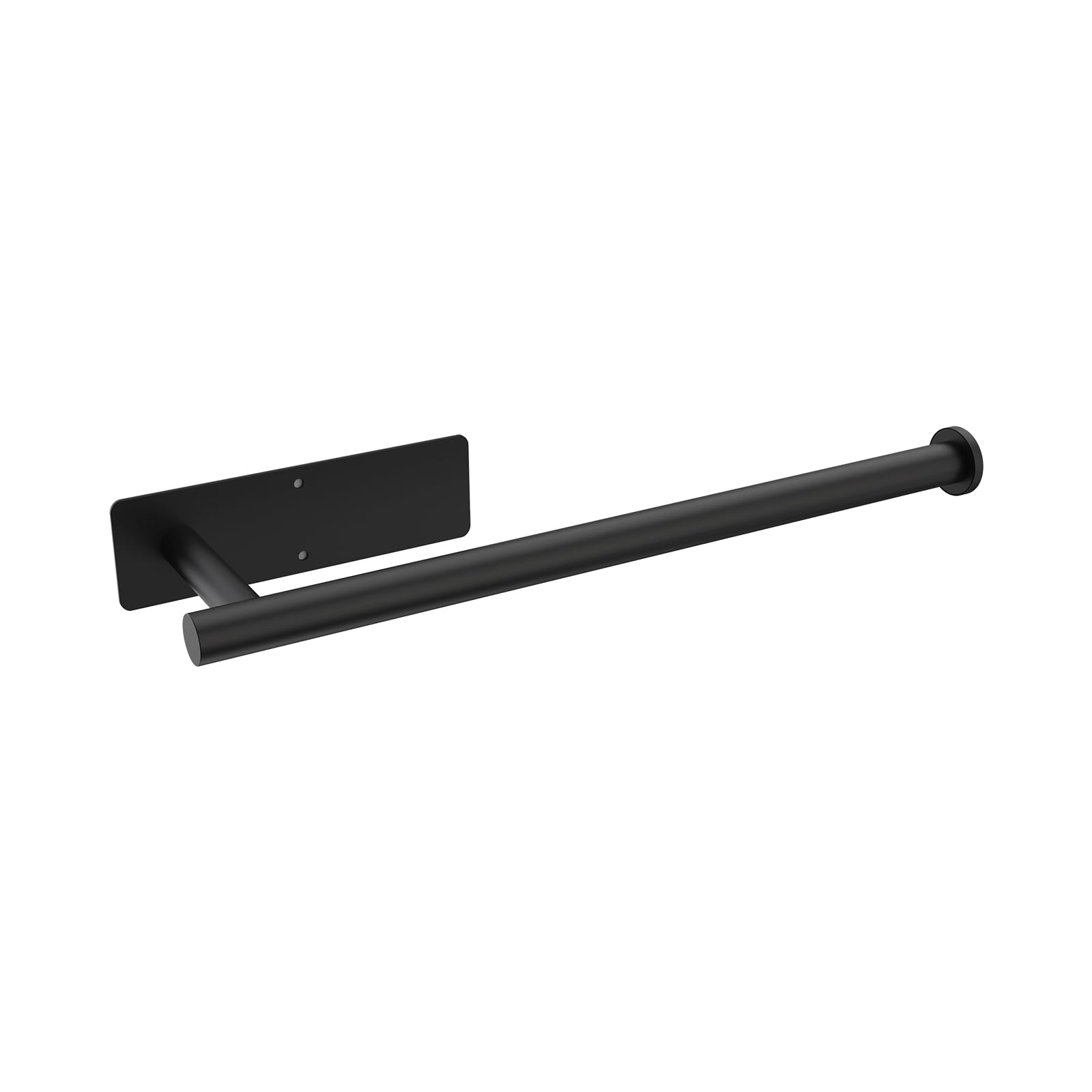 Ibergrif M34055B Black Under Cabinet Paper Towel Holder - Self Adhesive Kitchen Roll Rack for Wall Mounting - Perfect for Kitchen, Bathroom & Office Organization