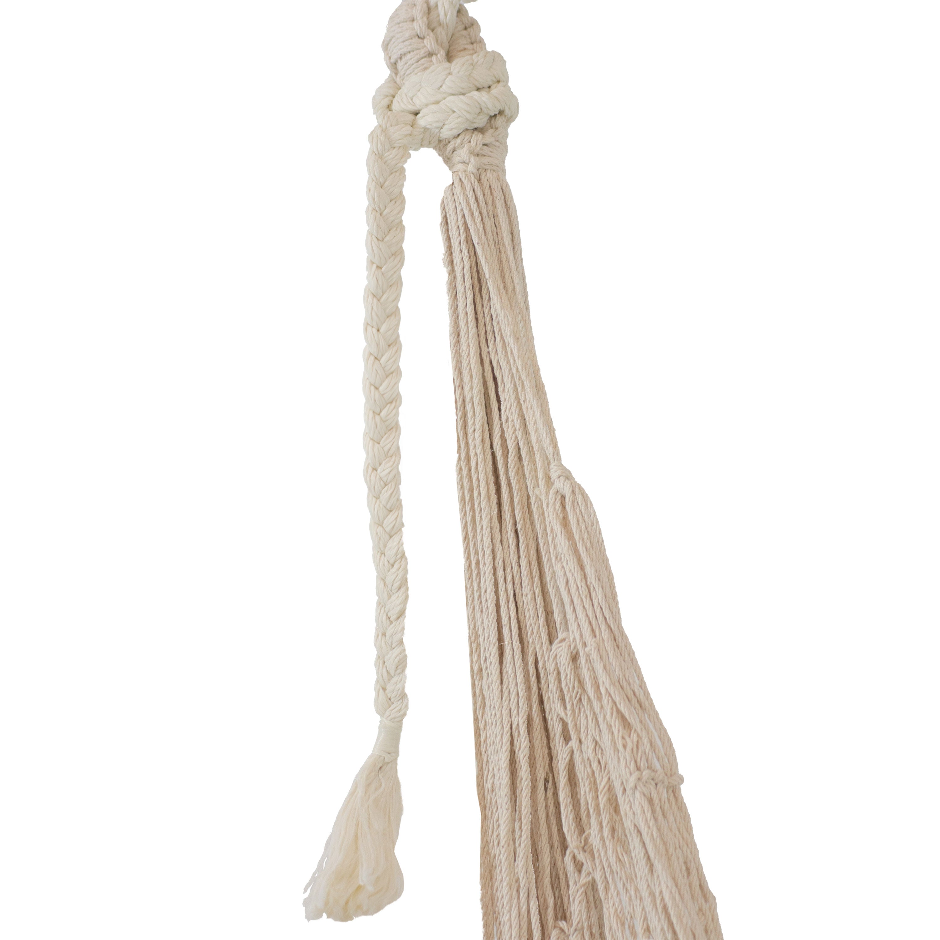 Sunnydaze Extra Large Natural Mayan Hanging Hammock Chair for Outdoor Relaxation - Perfect for Backyard, Patio, Garden & Poolside Lounging