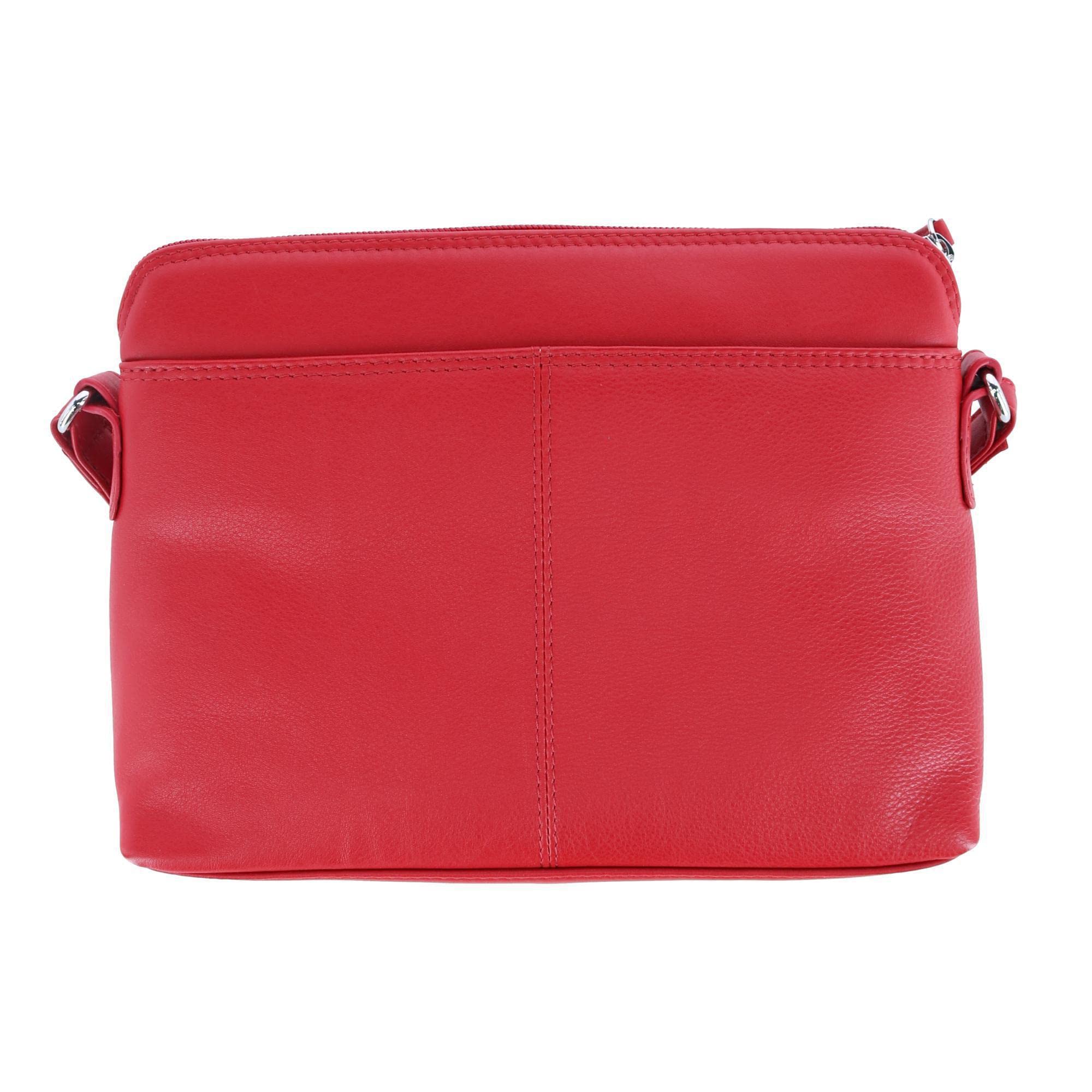CTM® Women's Genuine Leather Shoulder Bag Purse with Side Organizer Pockets - Stylish Crossbody Handbag for Work, Travel & Everyday Use