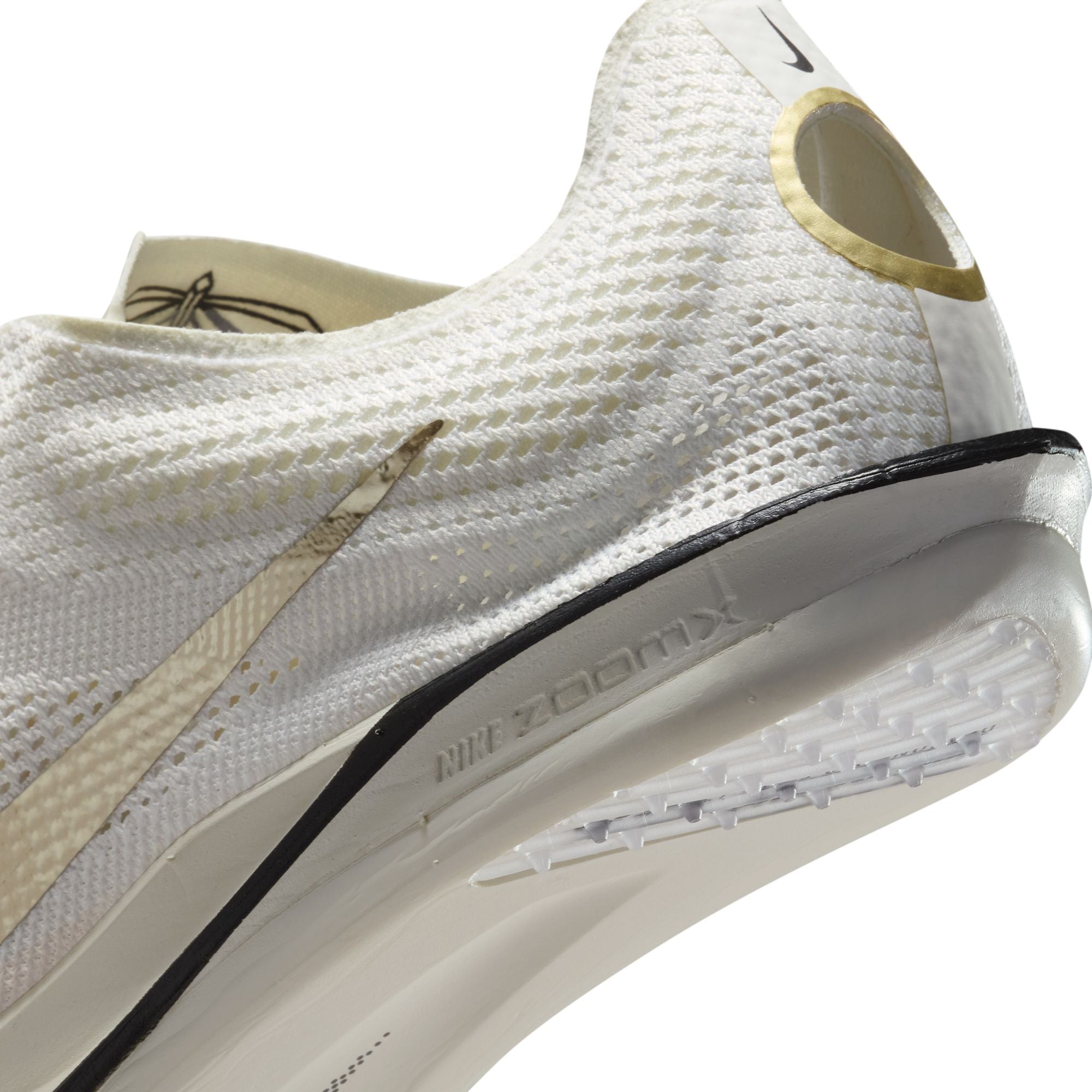Nike ZoomX Dragonfly 2 Elite Track & Field Running Shoes (D Width) - Sail/Metallic Gold Grain | Unisex Lightweight Racing Spikes for Sprinters & Distance Runners