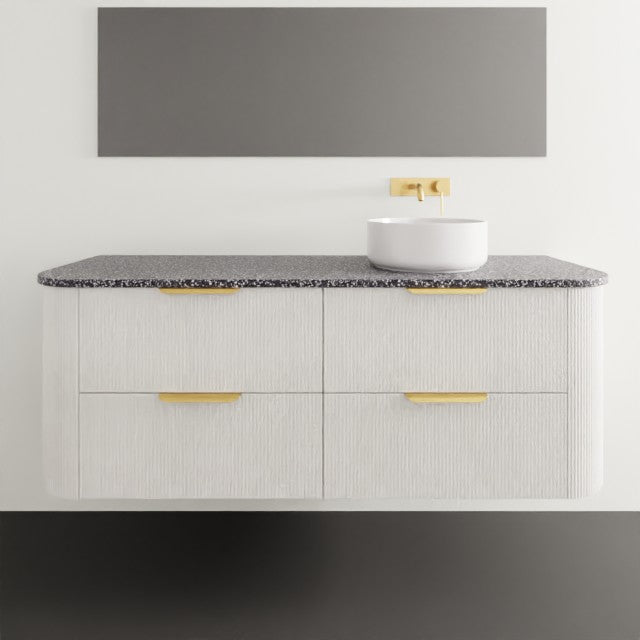 ADP Thirroul Wall Mounted Bathroom Vanity with Durasein Stone Top - Modern Space-Saving Design for Small Bathrooms & Powder Rooms