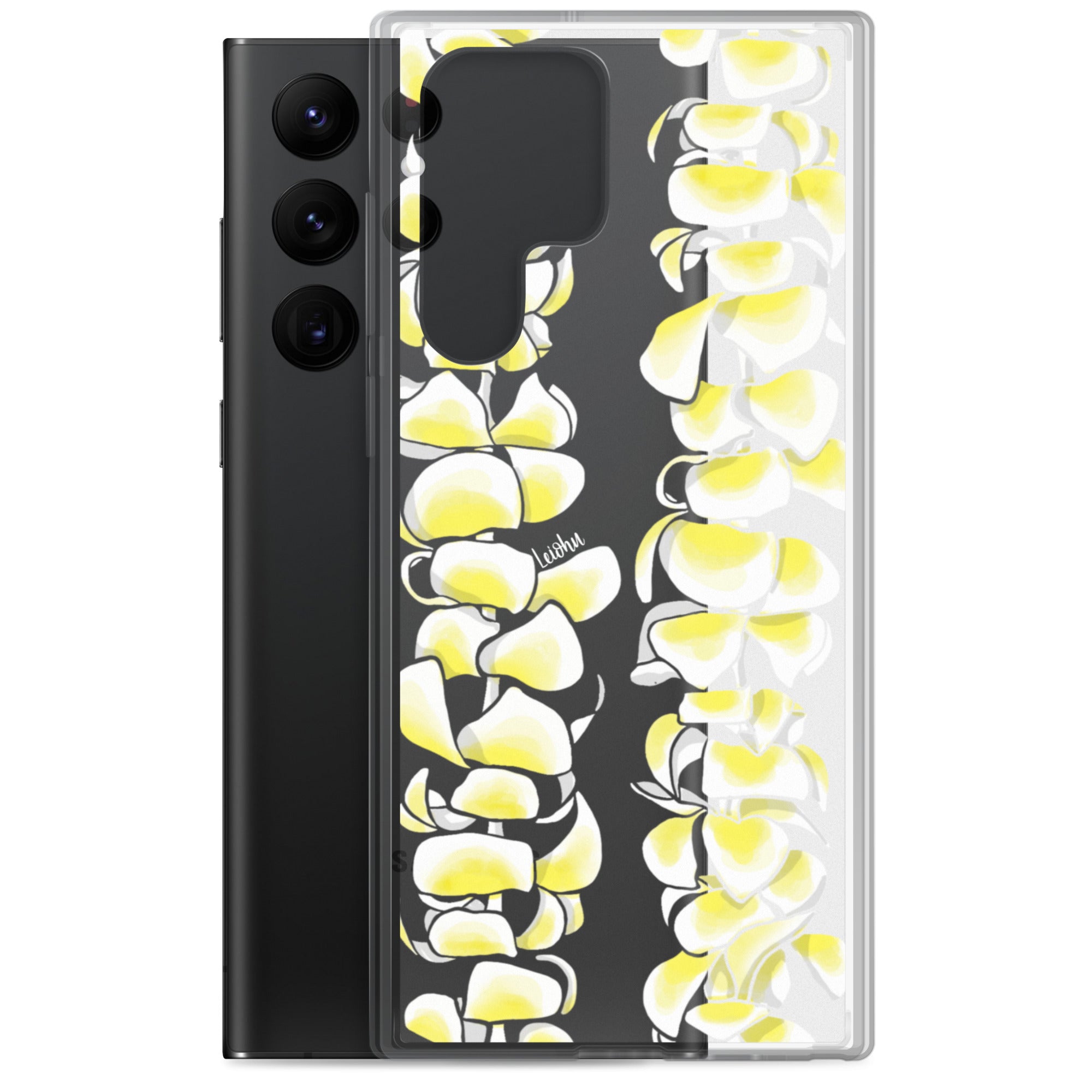 Plumeria Clear Phone Case for Samsung Galaxy - Slim Protective Cover for Everyday Use & Travel