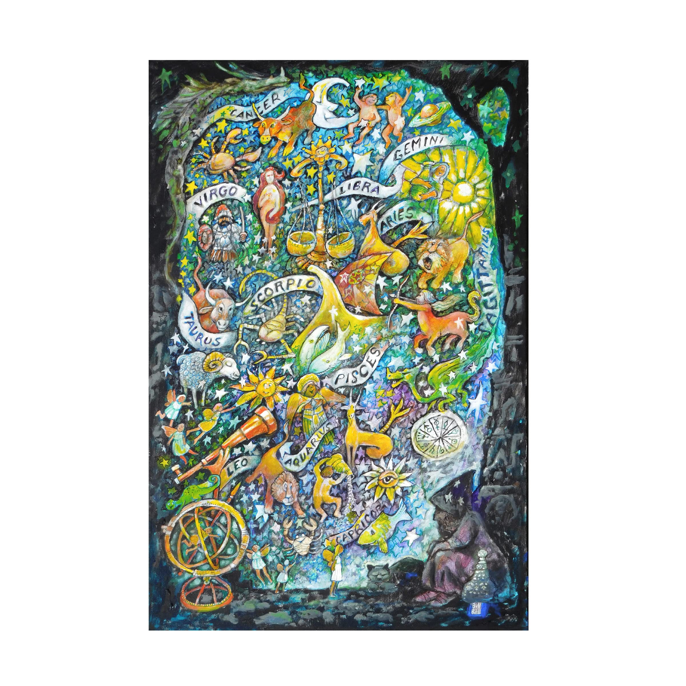 Trademark Fine Art 'The Astrologers Dream' Canvas Wall Art by Bill Bell - Perfect for Living Room, Bedroom & Office Decor