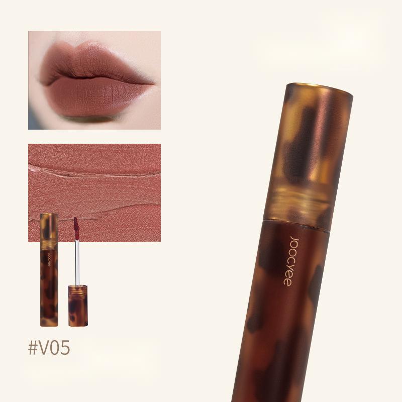 JOOCYEE Tortoise Shell Liquid Lipstick - Long Lasting Matte Lipstick, Vegan & Cruelty-Free, Hydrating Lip Gloss - Perfect for Everyday Wear, Date Night & Special Occasions