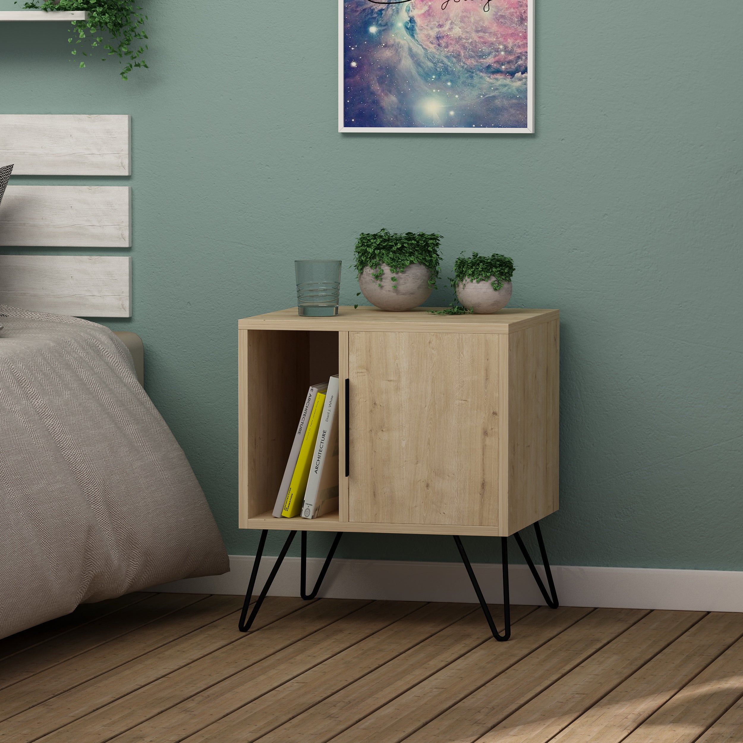 Montrose Nightstand - Modern Bedside Table with Drawer, Wooden Night Stand for Bedroom, Living Room, or Office - Perfect for Storage & Decor