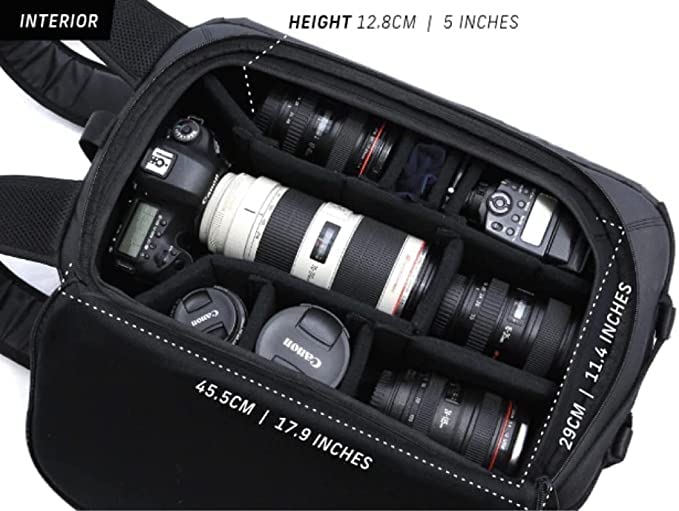 Best Waterproof Camera Backpack Sling Bag - Hidden Tripod Holder for DSLR, SLR & Mirrorless Cameras - Durable Photography Gear for Travel, Hiking & Outdoor Adventures