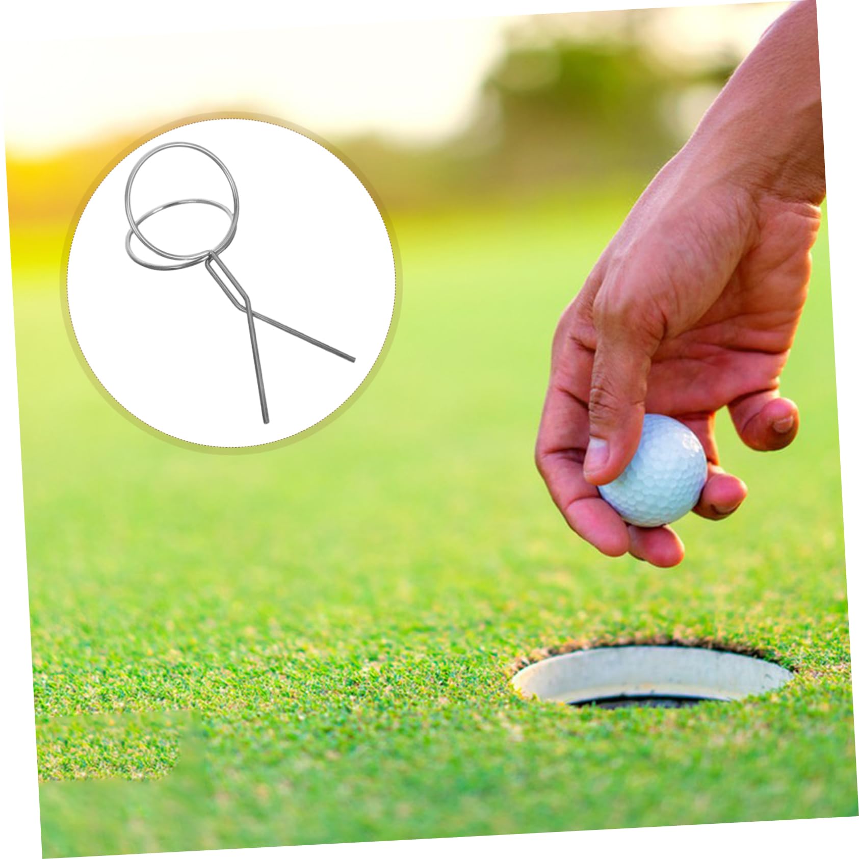 Premium Golf Ball Picker & Retriever - Durable Golf Practice Ball Bag with Retractable Club Brush - Stainless Steel Silver Design for Driving Range & Disc Golf - Perfect for Golf Training & Course Maintenance