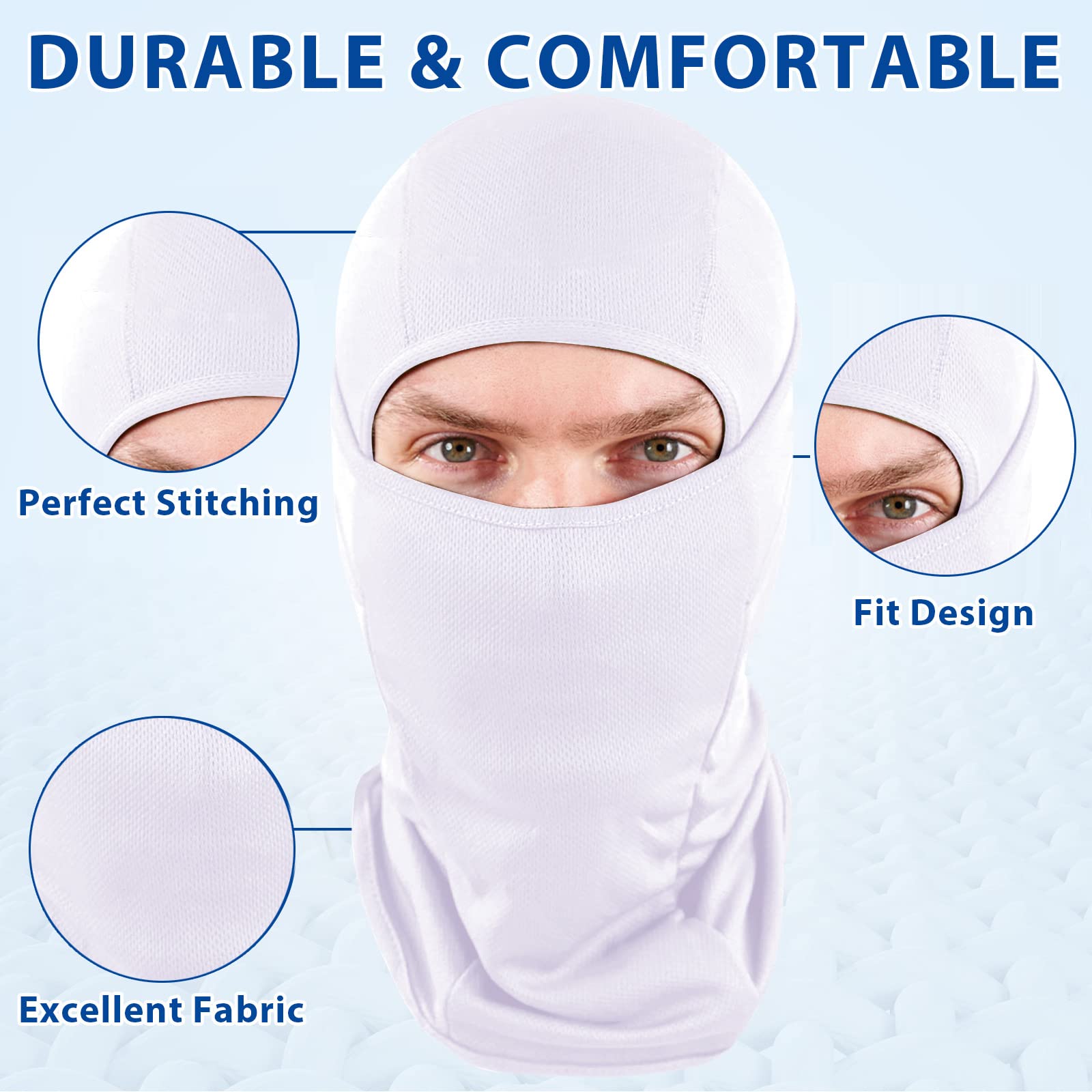 SHEVERCH Ski Mask for Men & Women - Breathable Balaclava Face Mask with UV Protection for Skiing, Football, Running, Motorcycle & Cycling - Cold Weather & Outdoor Sports Gear