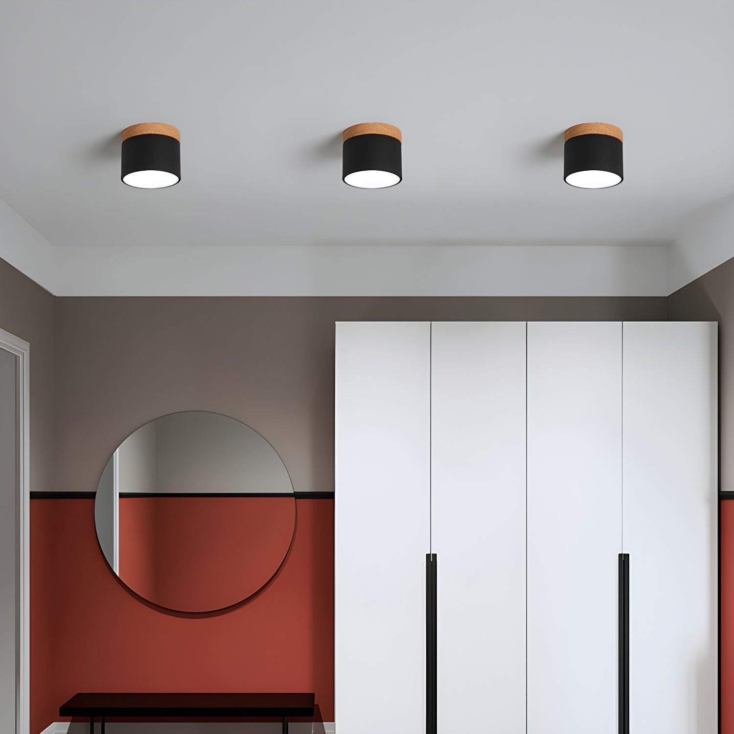 Alva Wooden Surface Downlight - Modern LED Ceiling Light for Living Room, Bedroom & Kitchen | Energy-Efficient & Stylish Home Lighting Solution