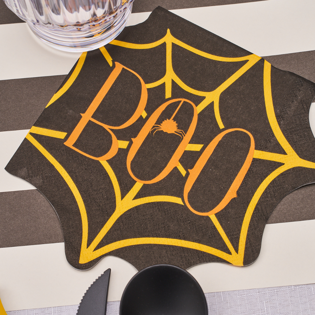Halloween Boo Treats Table Setting Kit - Spooky Ghost Decorations for Halloween Party, Dinner Table, and Home Decor - Perfect for Trick or Treat, Themed Events, and Festive Gatherings