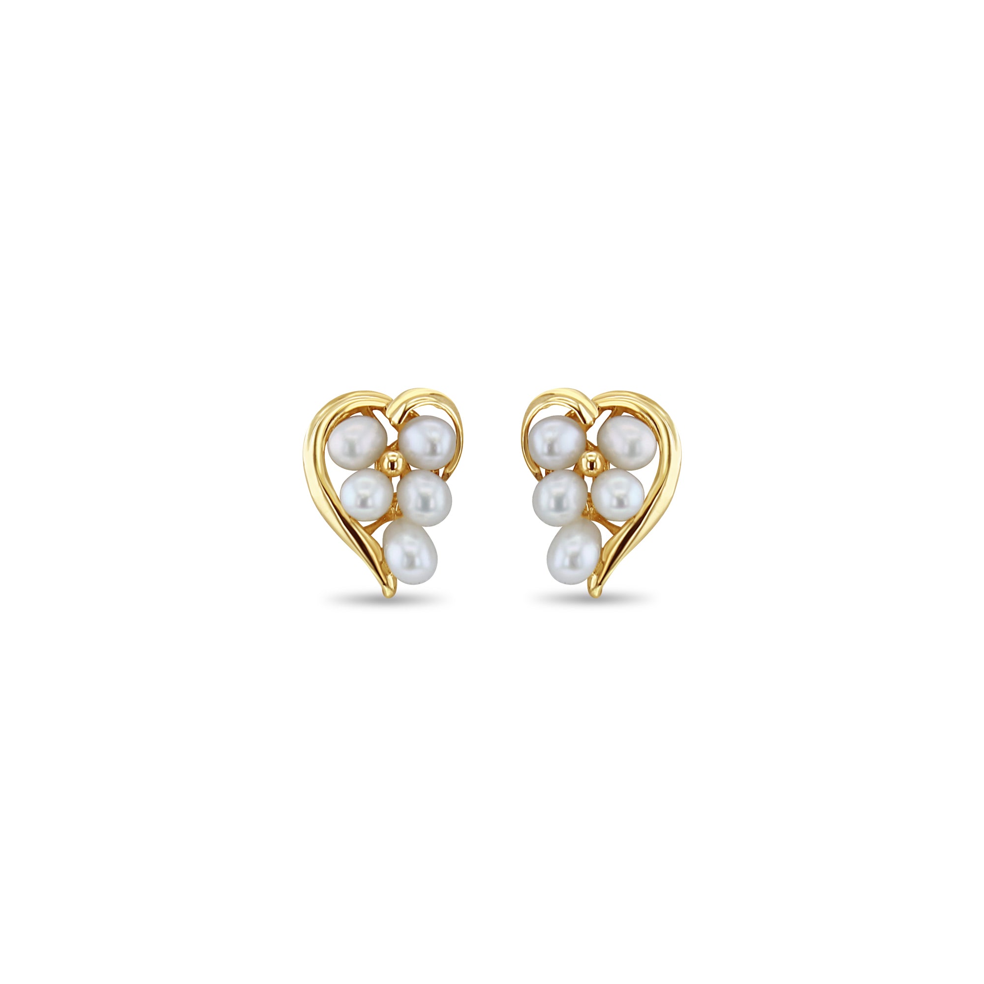Freshwater Pearl Grape Cluster Stud Earrings for Women - Natural White Pearls, Elegant Dangle Design - Perfect for Weddings, Parties & Everyday Wear