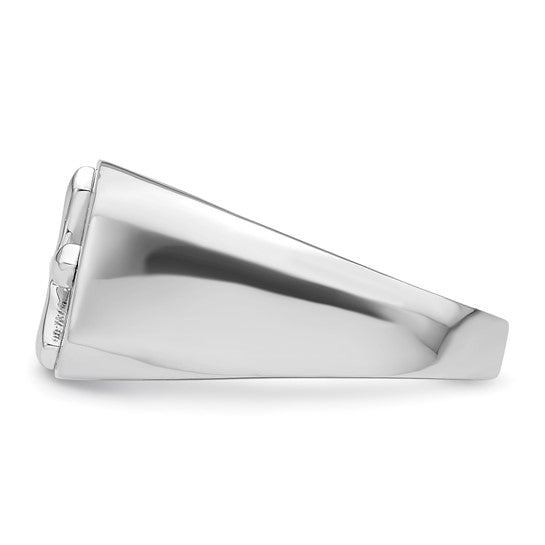 Sterling Silver Polished Cross Ring for Women - Elegant Religious Jewelry Gift for Christmas, Baptism & Everyday Wear