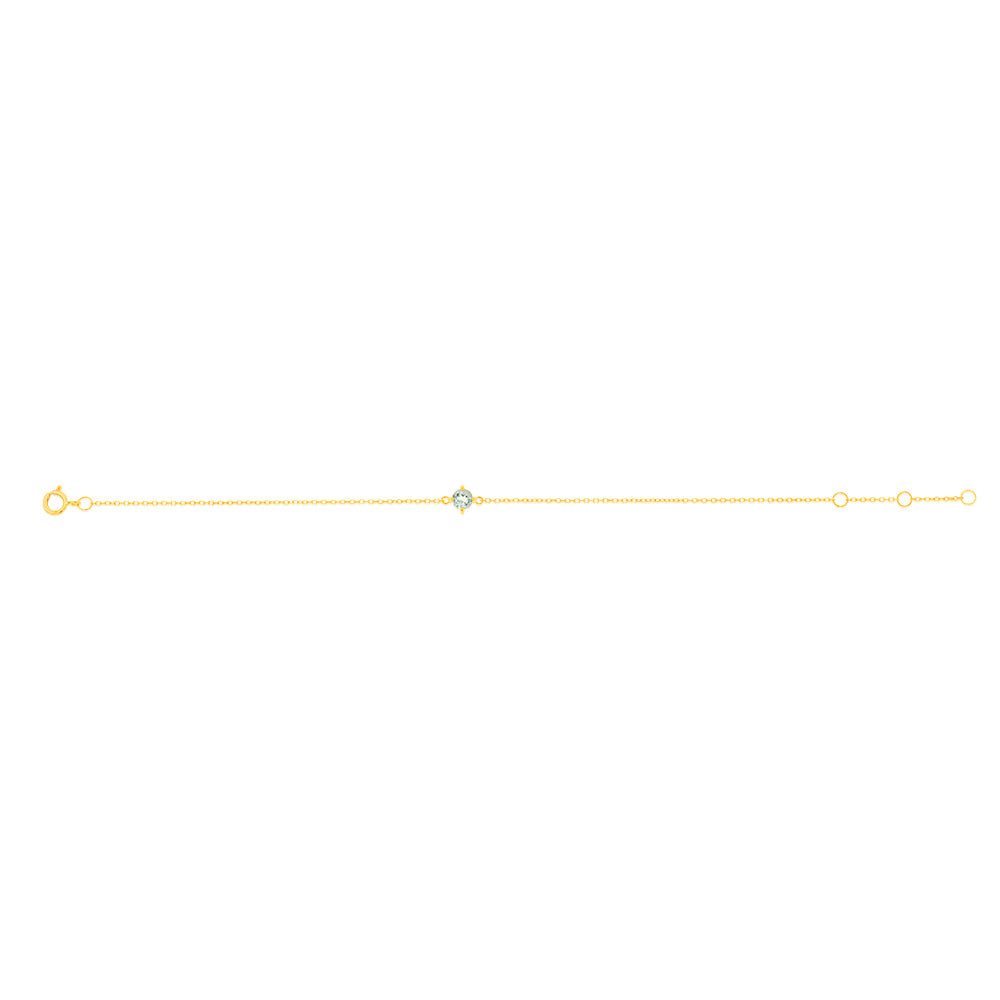 0.24 Carat Aquamarine Adjustable Bracelet 17cm in 9ct Yellow Gold - Elegant Jewelry Gift for Women, Perfect for Weddings, Anniversaries & Special Occasions