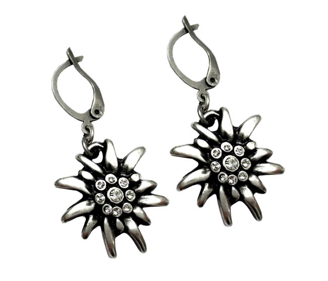 Sterling Silver Edelweiss Flower Earrings for Women - Elegant Alpine Floral Jewelry Gift for Her - Perfect for Weddings, Anniversaries & Special Occasions