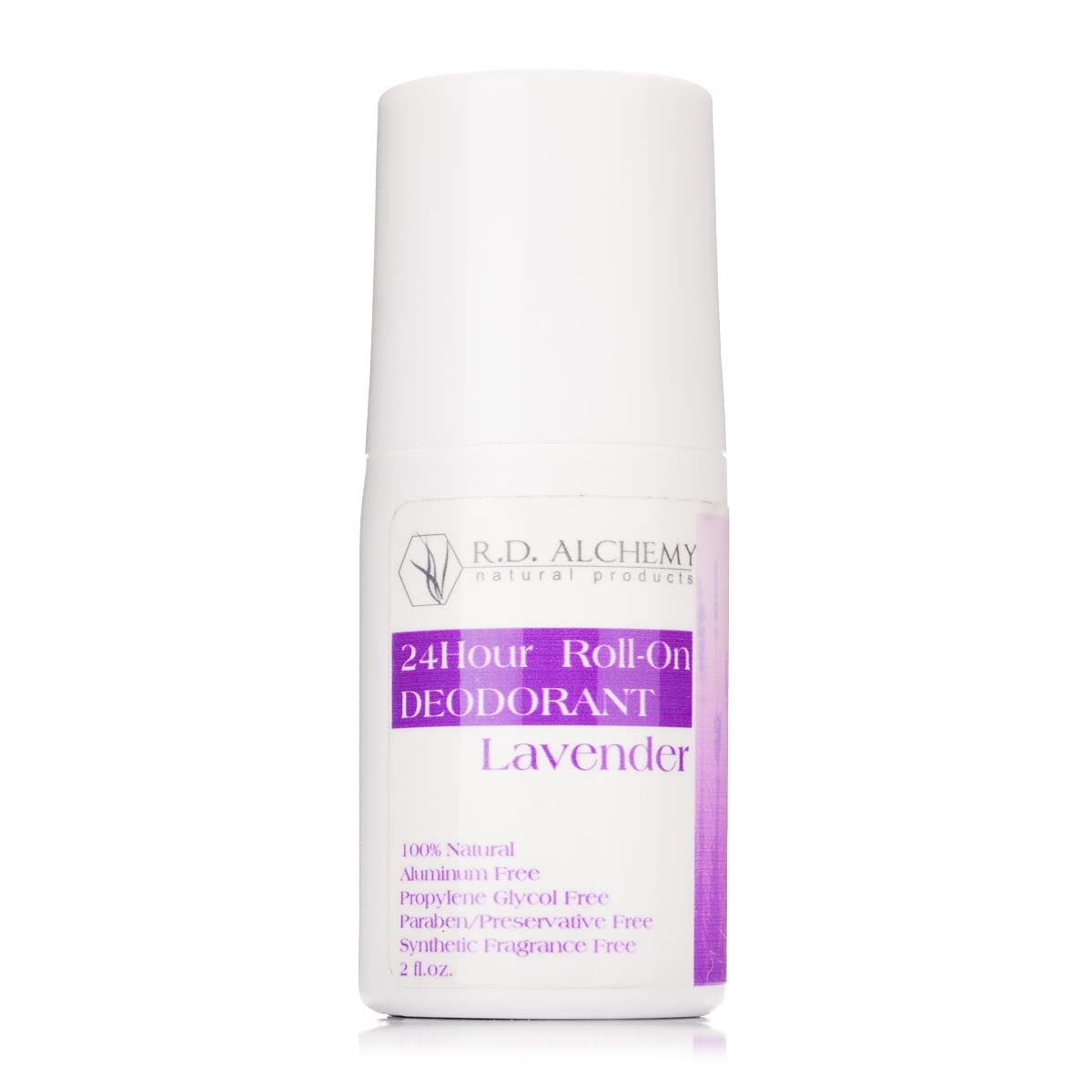 RD ALCHEMY - 100% Natural & Organic Lavender Roll-On Deodorant | Aluminum-Free, Baking Soda-Free, Paraben-Free | No Synthetic Fragrance or Propylene Glycol | Stay Fresh All Day | Perfect for Gym, Work & Daily Use