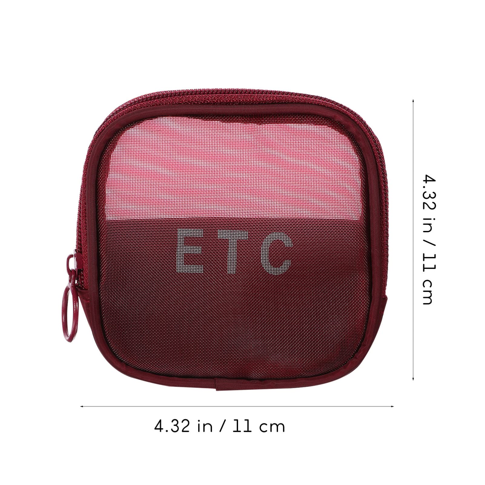 EXCLUZO 5-Piece Mesh Makeup Organizer Set - Breathable Travel Toiletry Bags with Zipper, Portable Cosmetic Storage Pouches for Women - Perfect for Home, Office, Gym & Vacation Essentials Organization