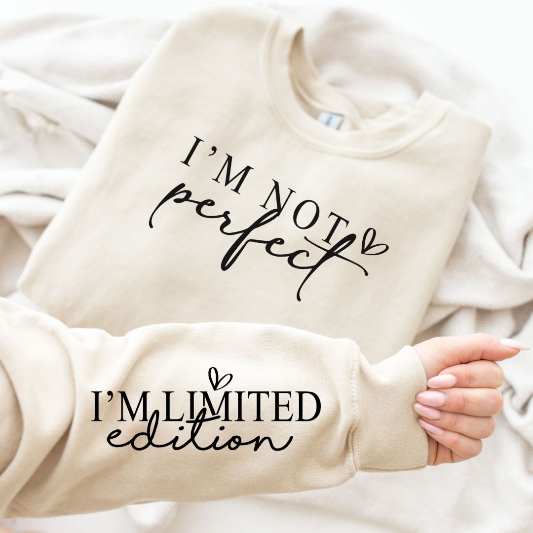 Not Perfect Graphic Sweatshirt for Women & Men | Trendy Pullover Hoodie in 3 Colors | Soft Cotton Blend | Casual Streetwear for Everyday Wear, College & Outings