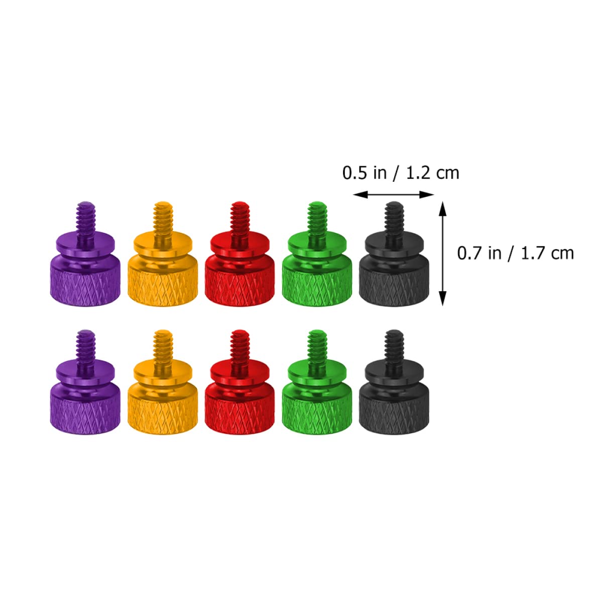 10PCS Aluminum Alloy Knurled Thumb Screws for Computer Case & Hard Drive - Durable Chassis Screws for PC Build, Repair, and DIY Projects - Perfect for Gaming Rigs, Workstations, and Server Racks