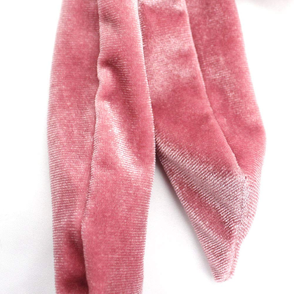 6 PCS Women's Velvet Hair Scrunchies - Soft Elastic Hair Ties with Bow Design, Headbands & Ponytail Holders for Everyday Use, Workouts and Fashion Accessories